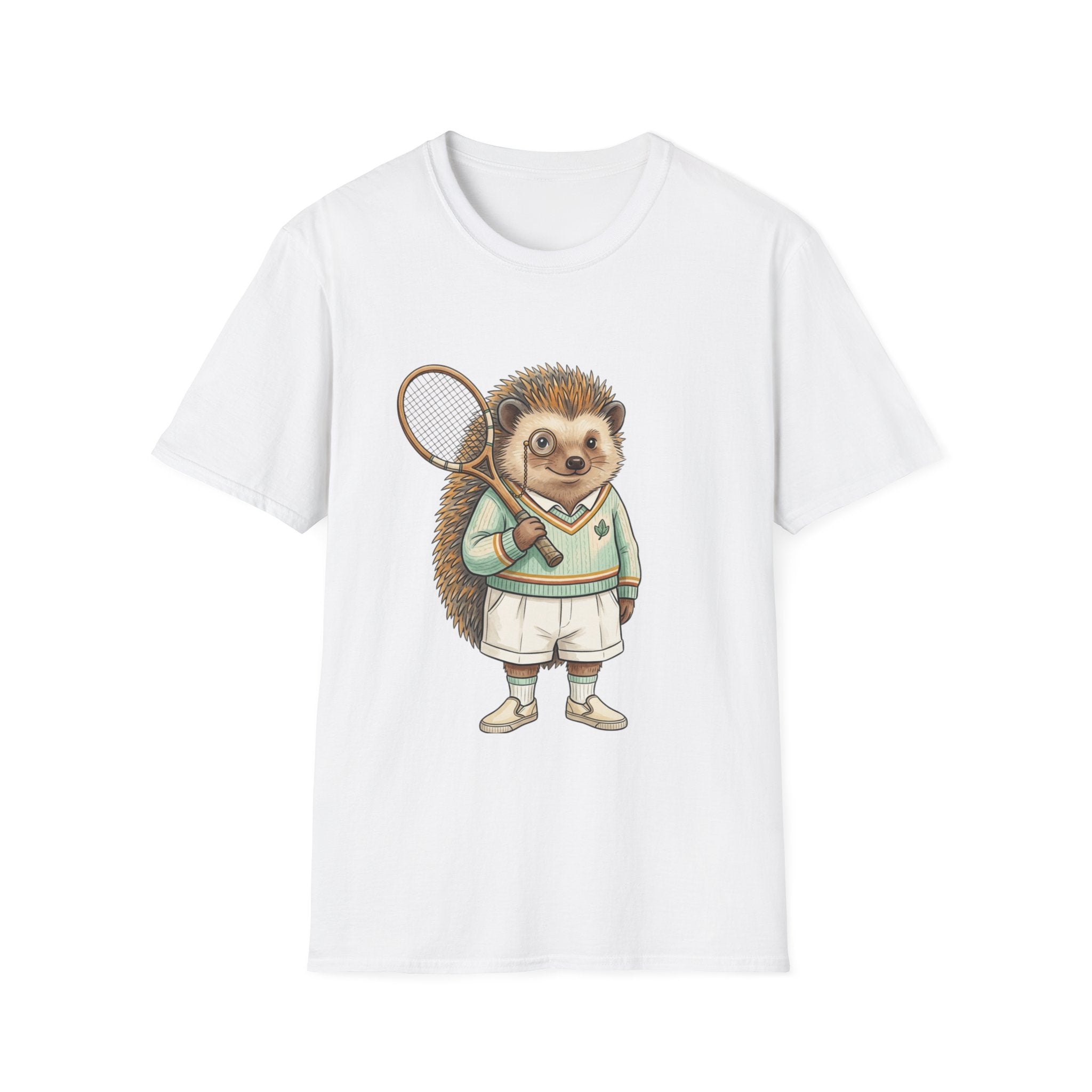 Hedgehog Tennis Player T-Shirt – Cute Animal Sports Graphic Tee