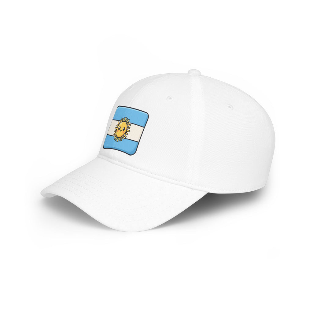 Argentina Sun Flag Baseball Cap — Low Profile Red Hat