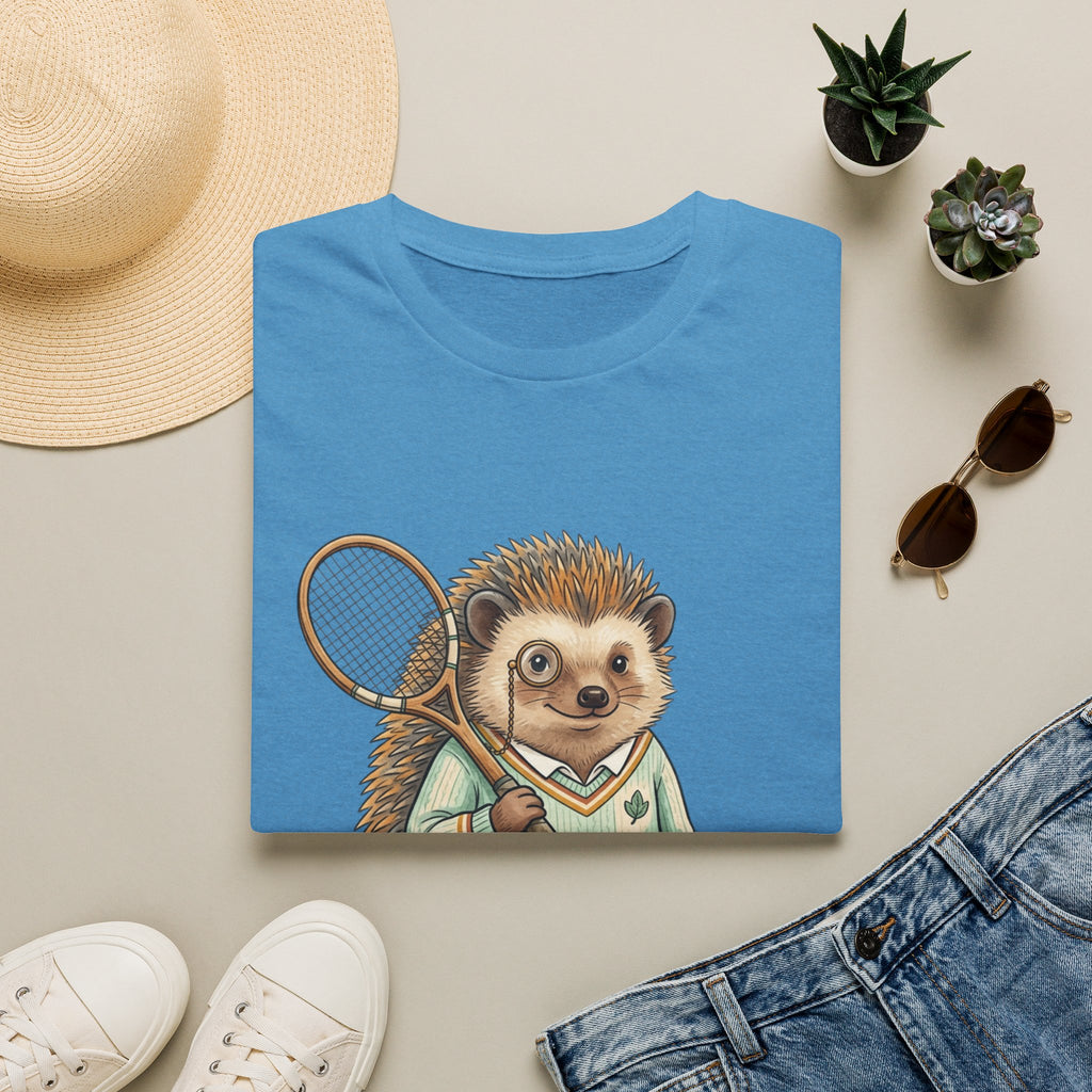 Hedgehog Tennis Player T-Shirt – Cute Animal Sports Graphic Tee