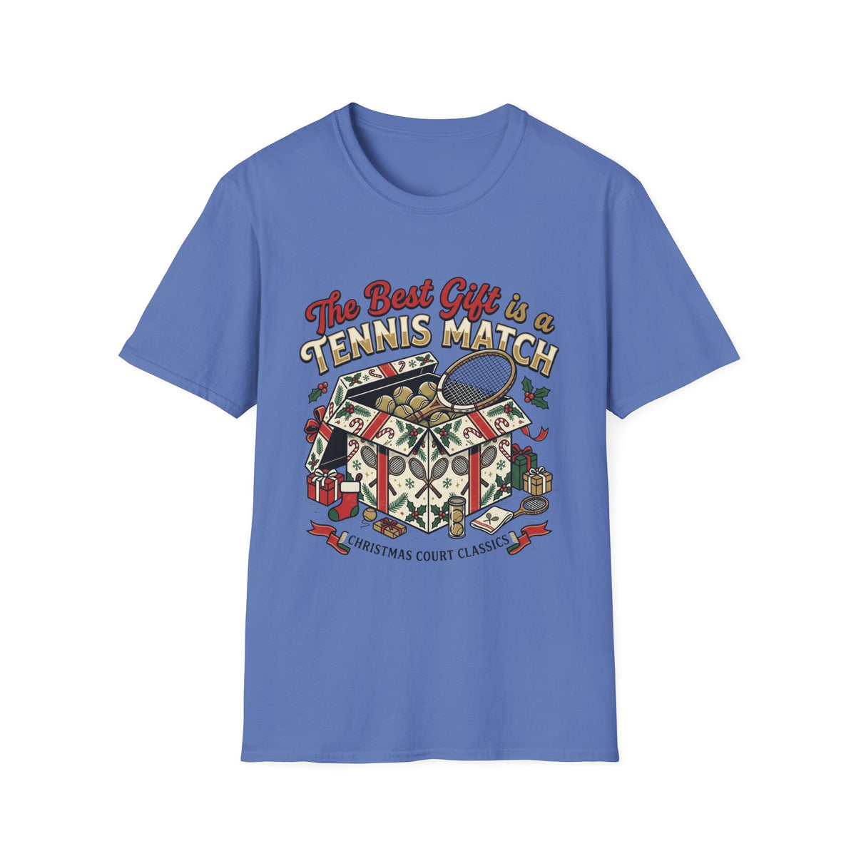 T-Shirt — “The Best Gift Is a Tennis Match” Vintage Tennis Graphic Tee