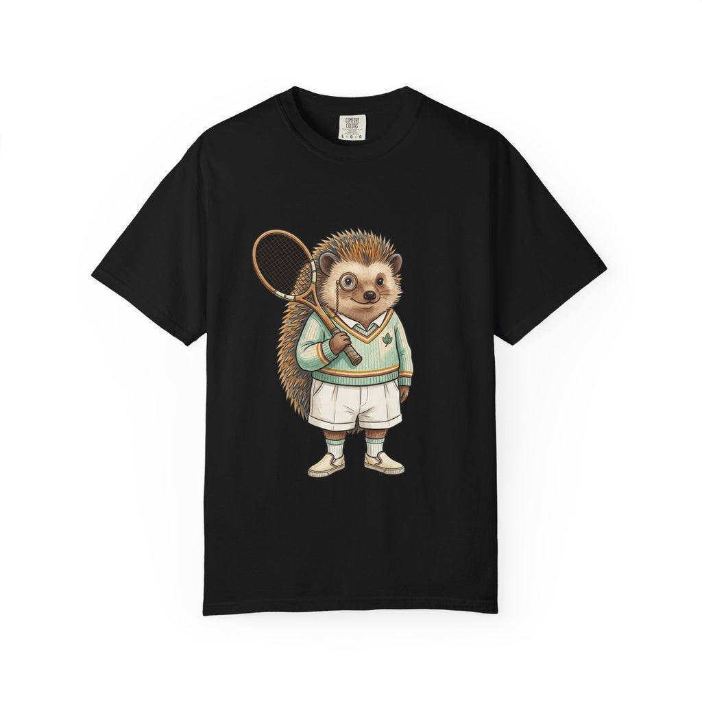 Hedgehog Tennis Player T‑Shirt — Cute Vintage Sports Animal Tee