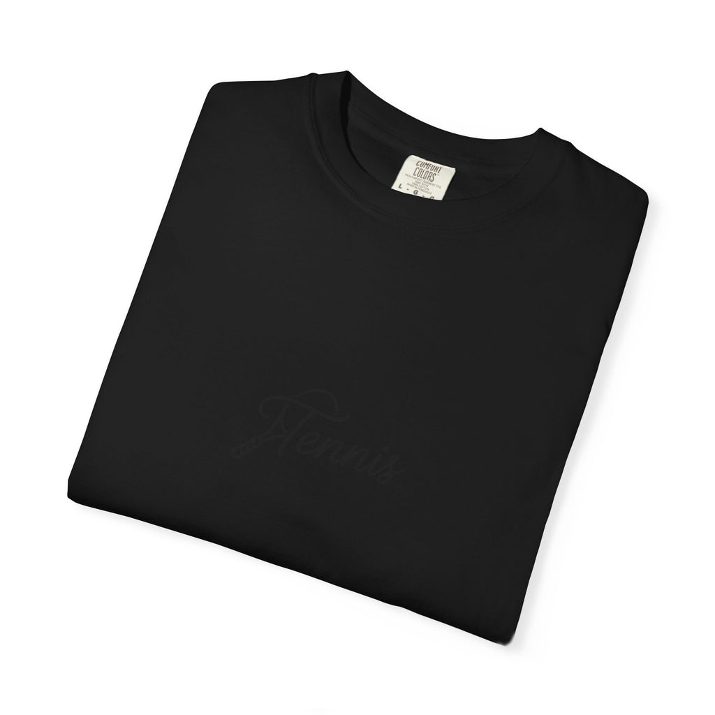 Tennis Script Tee — Minimalist Athletic Tennis T‑Shirt