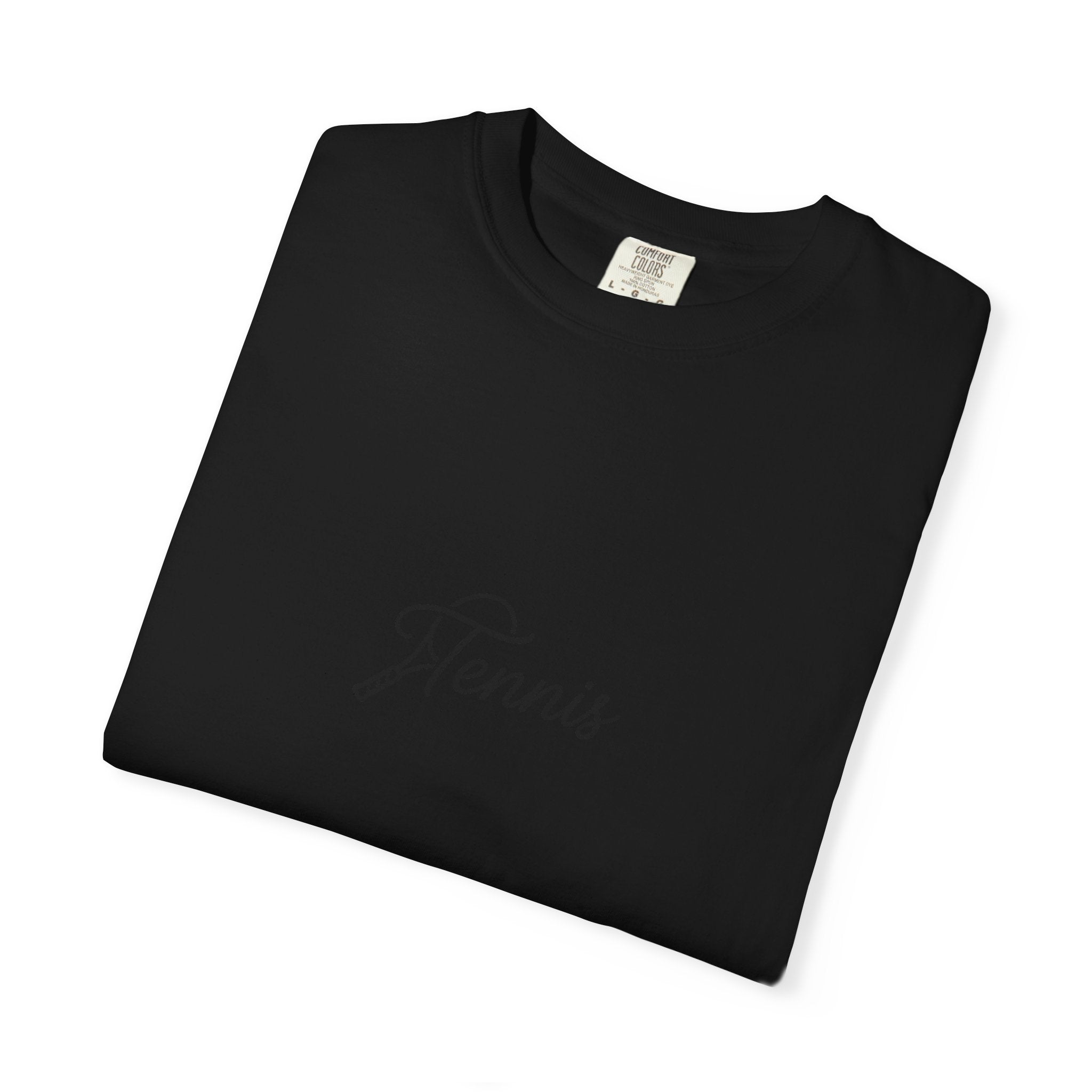 Tennis Script Tee — Minimalist Athletic Tennis T‑Shirt