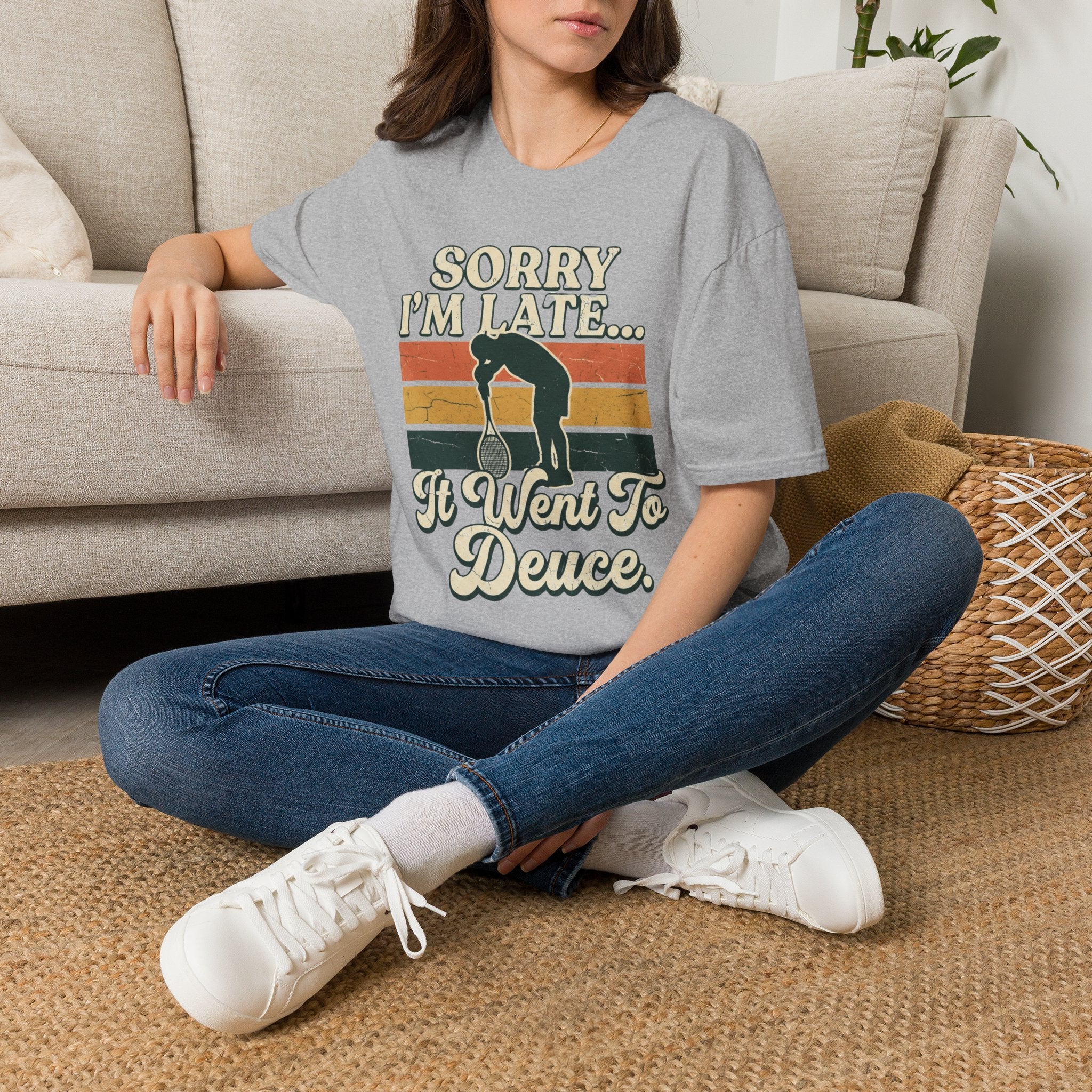 Sorry I’m Late T-Shirt —  'I Went to Deuce' Vintage Graphic Tee
