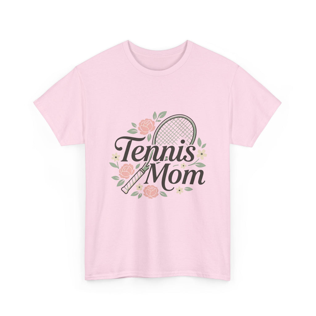 Tennis Mom T‑Shirt — Floral Tennis Racket Tee for Proud Sports Moms