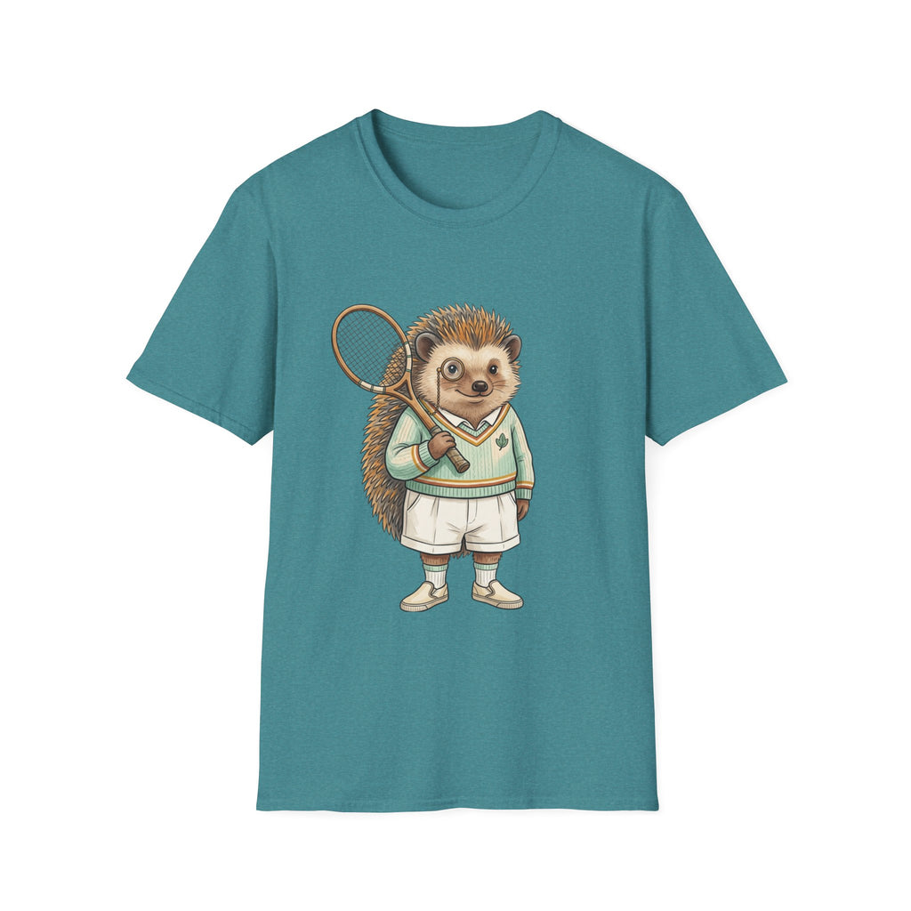 Hedgehog Tennis Player T-Shirt – Cute Animal Sports Graphic Tee