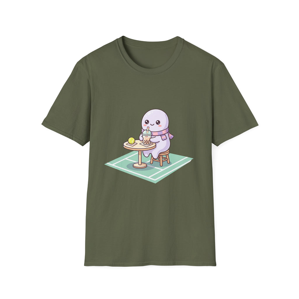 Cute Seal Cafe T-Shirt — Kawaii Sea Otter Drinking Bubble Tea