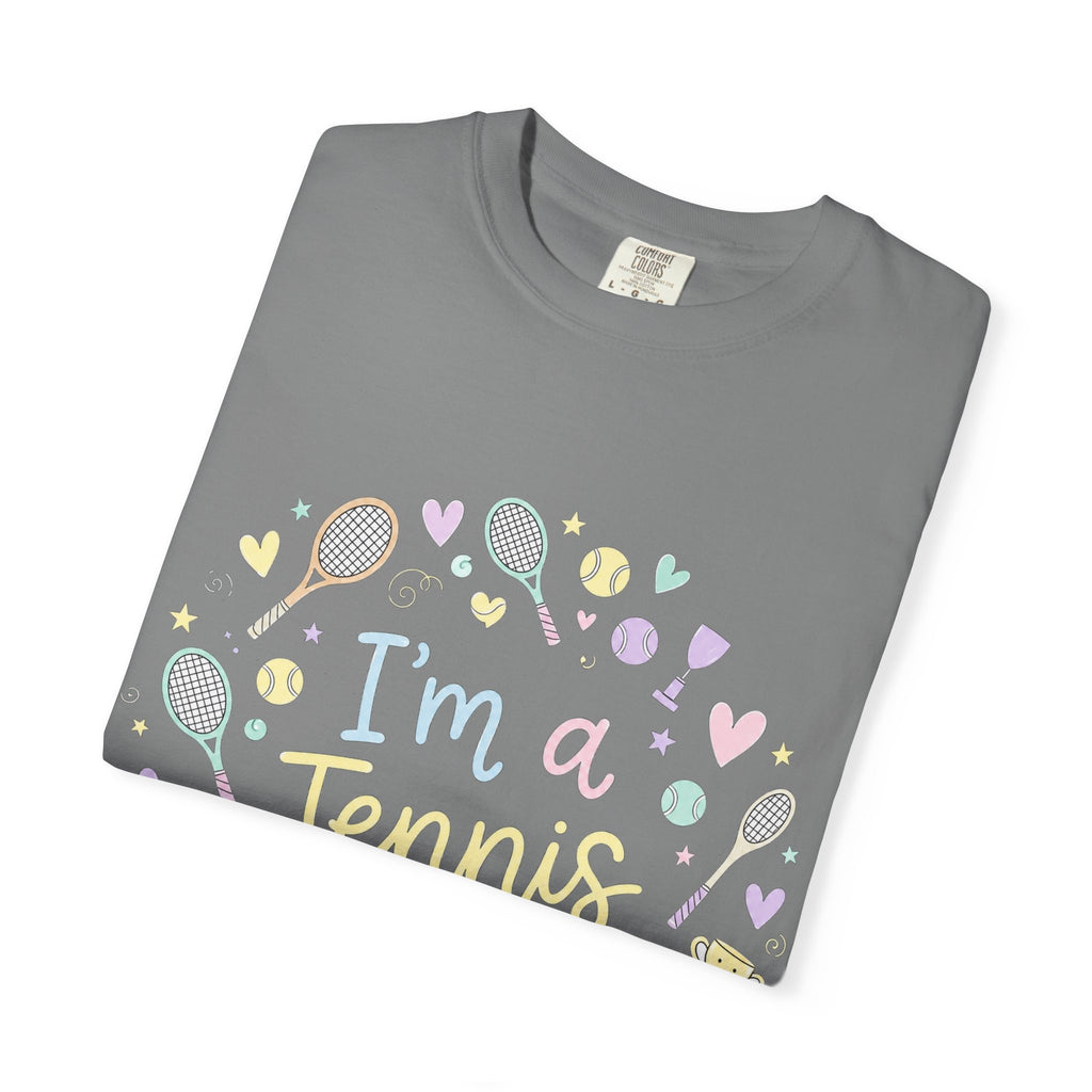 I'm a Tennis Addict T‑Shirt — Cute Pastel Tennis Graphic Tee for Players & Fans