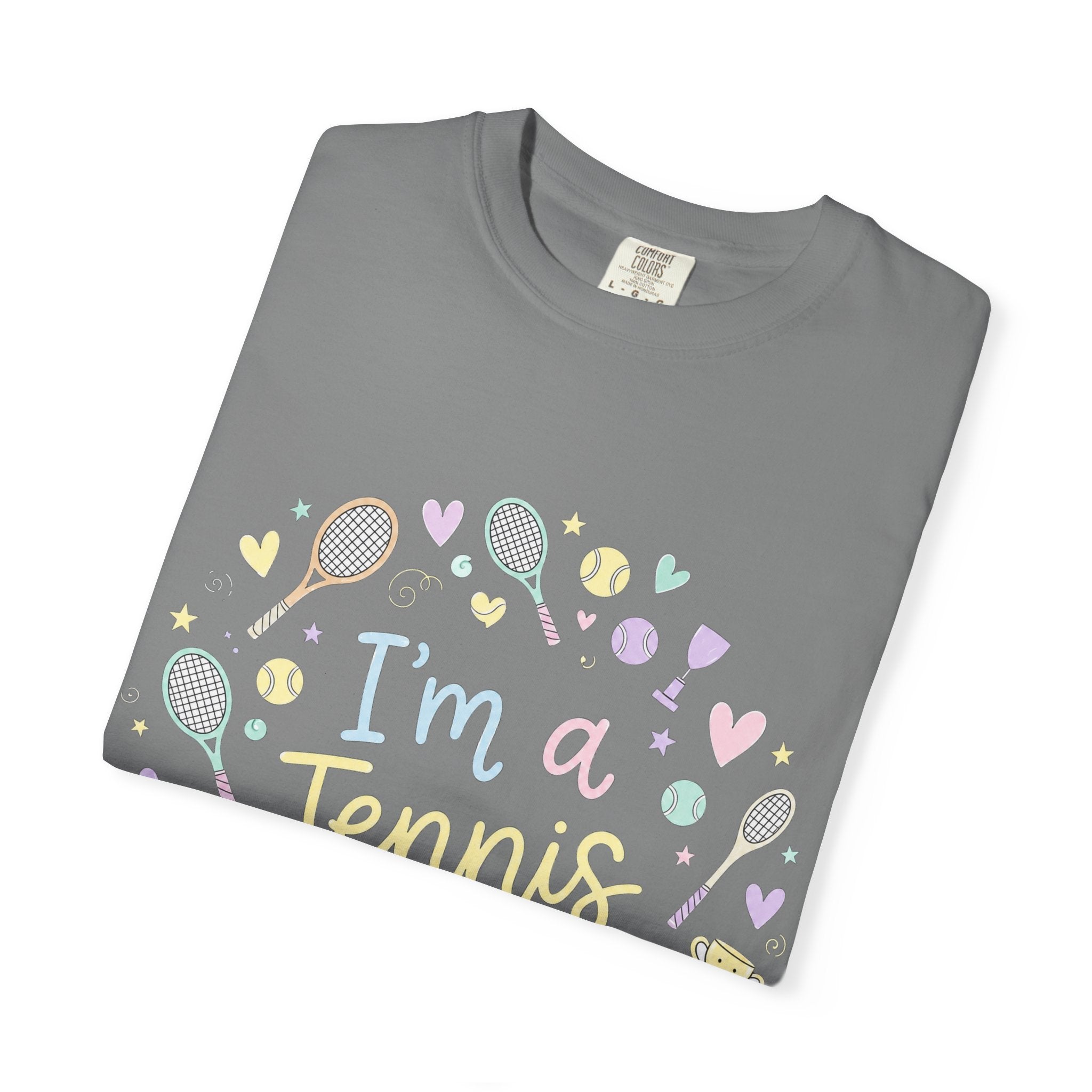 I'm a Tennis Addict T‑Shirt — Cute Pastel Tennis Graphic Tee for Players & Fans
