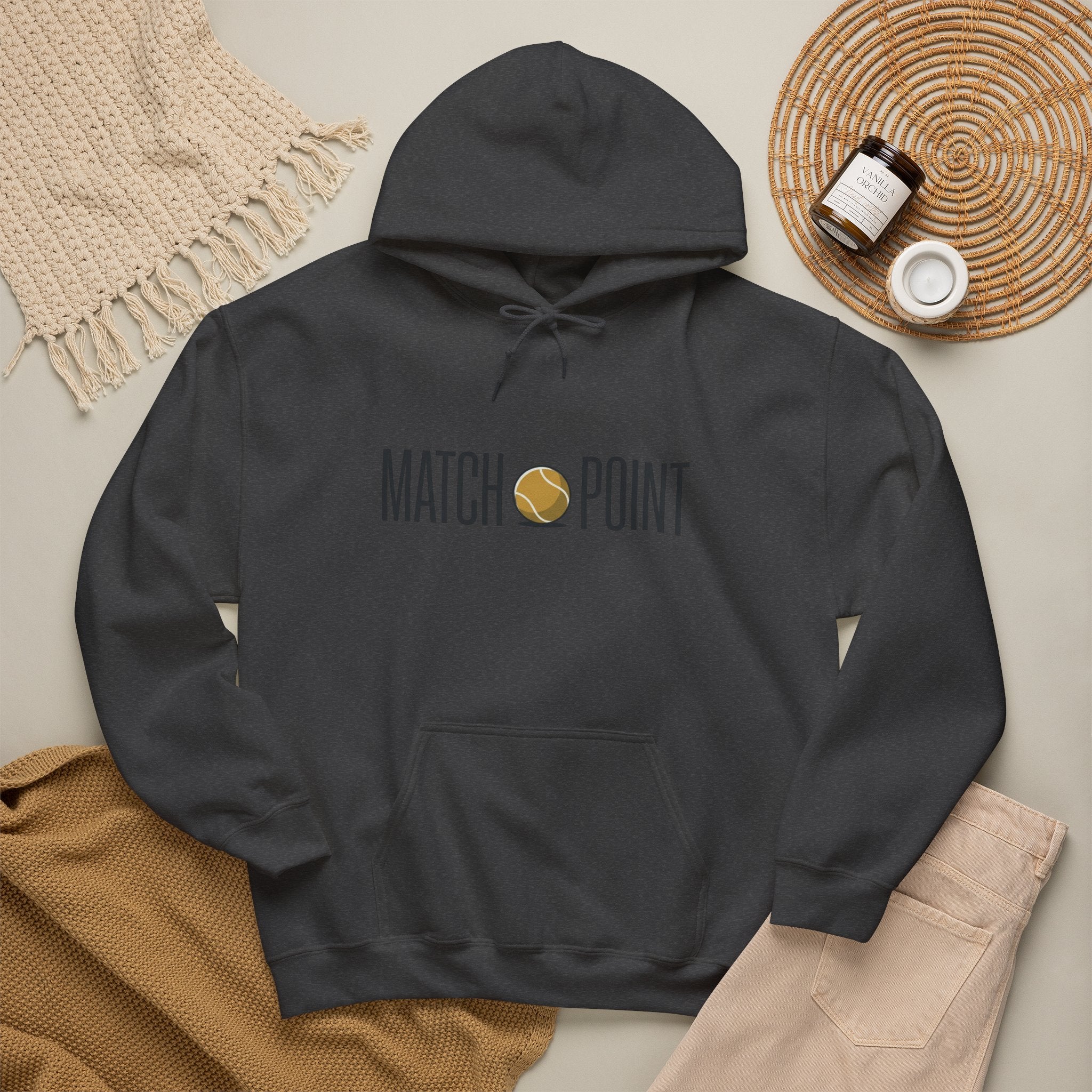 Match Point Tennis Hoodie — 'MATCH POINT' Graphic Pullover