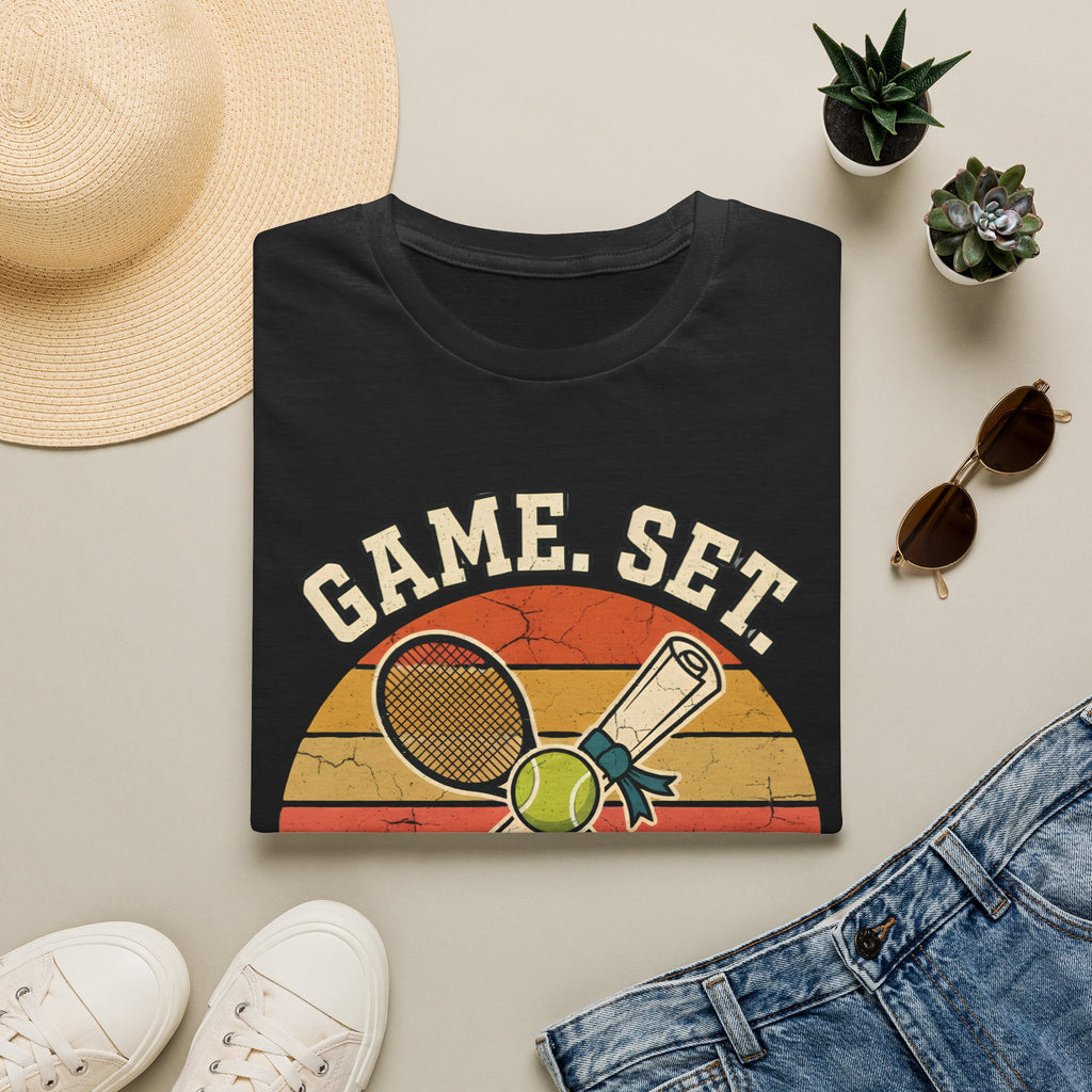 game set graduate Tennis T-shirt
