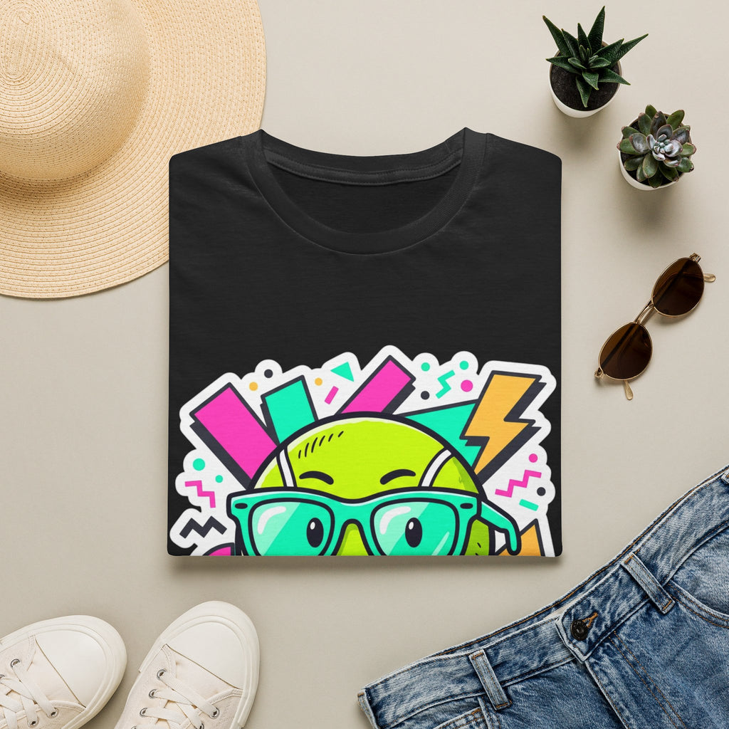 Retro Smiley Sunglasses T-Shirt — Neon Pop Graphic Tee
