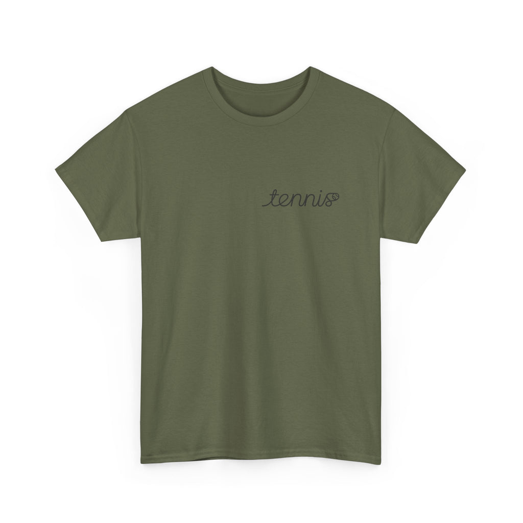 Tennis Serve Line Art Tee — Minimalist Tennis T-Shirt