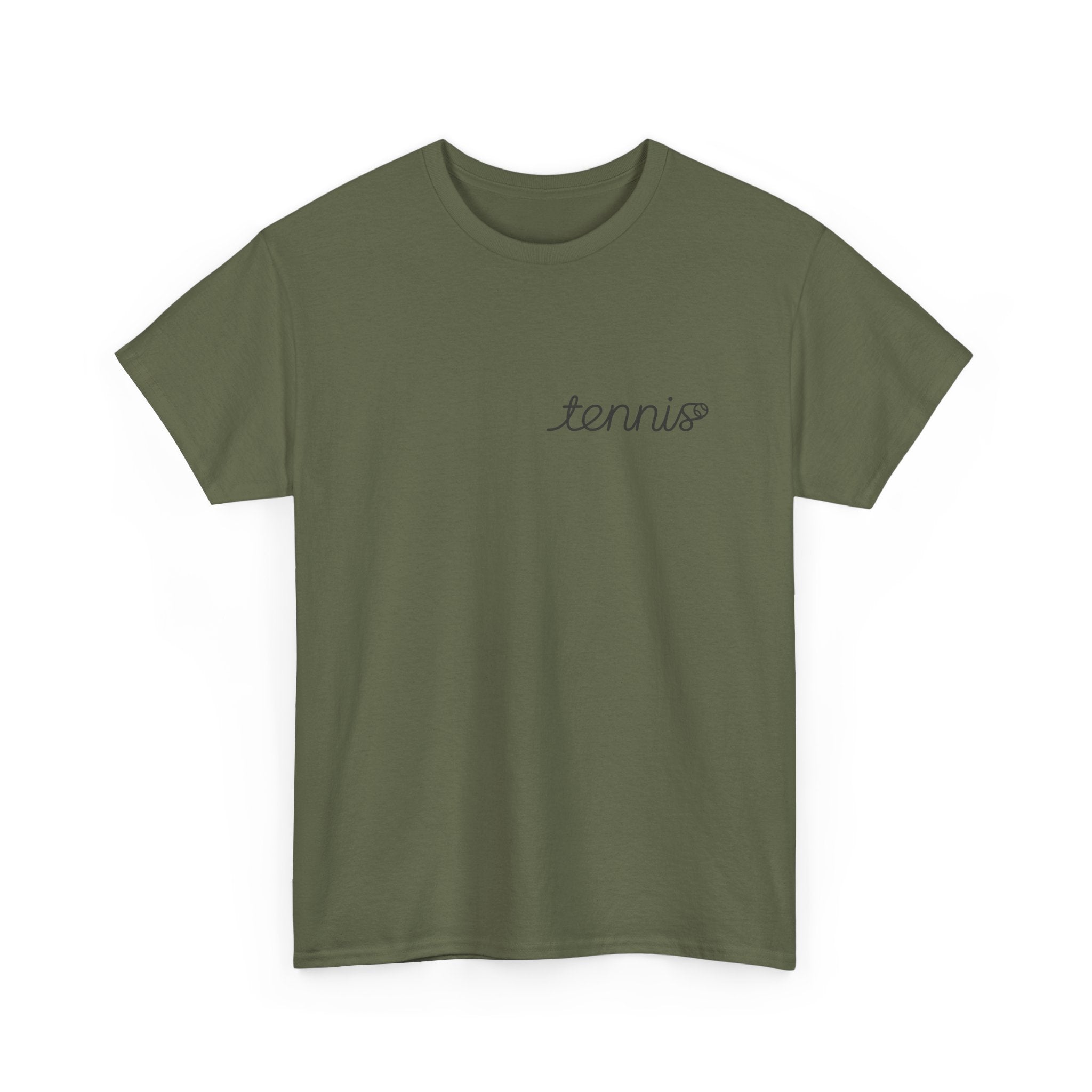 Tennis Serve Line Art Tee — Minimalist Tennis T-Shirt