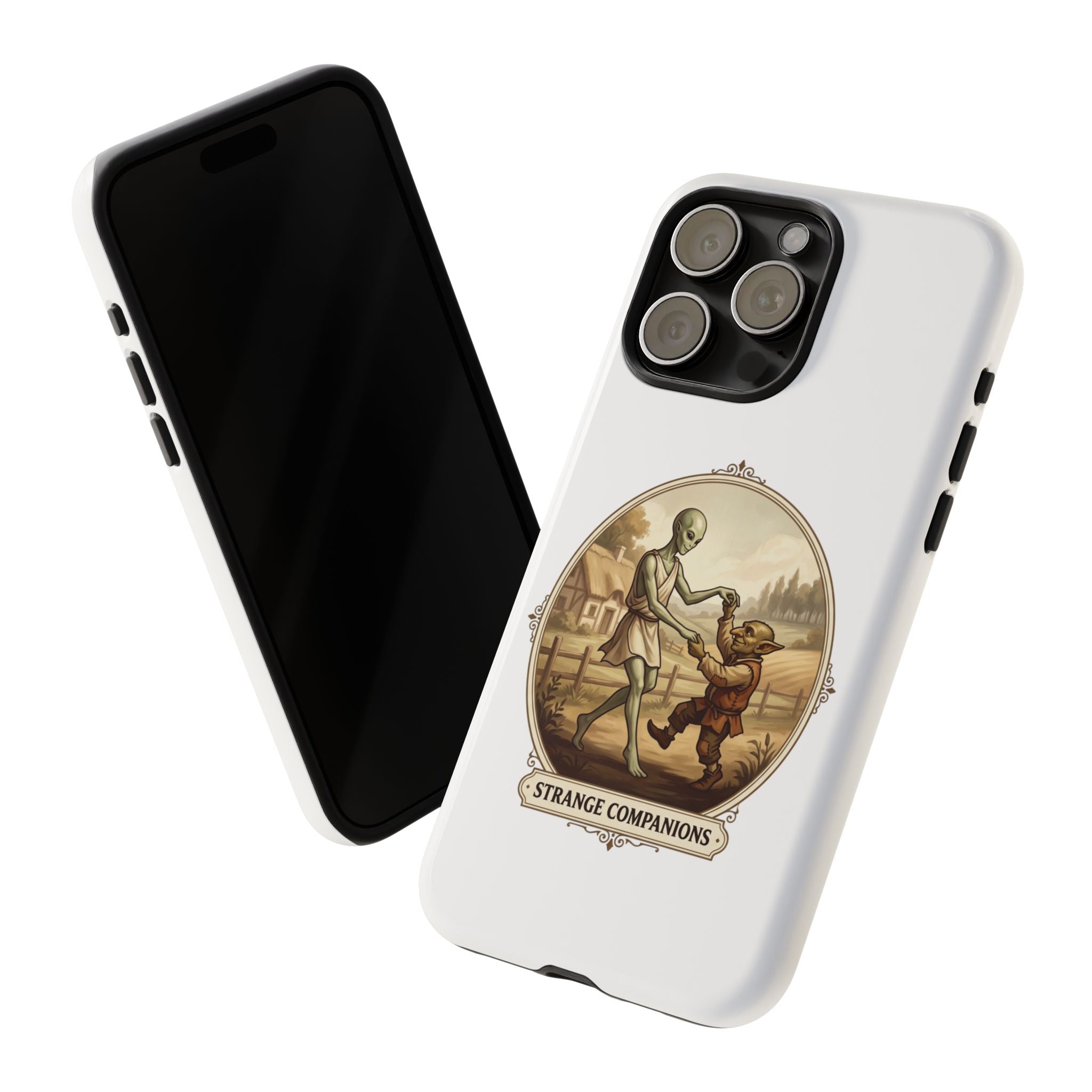Phone Case — Vintage 'Strange Companions' Alien & Child Illustration