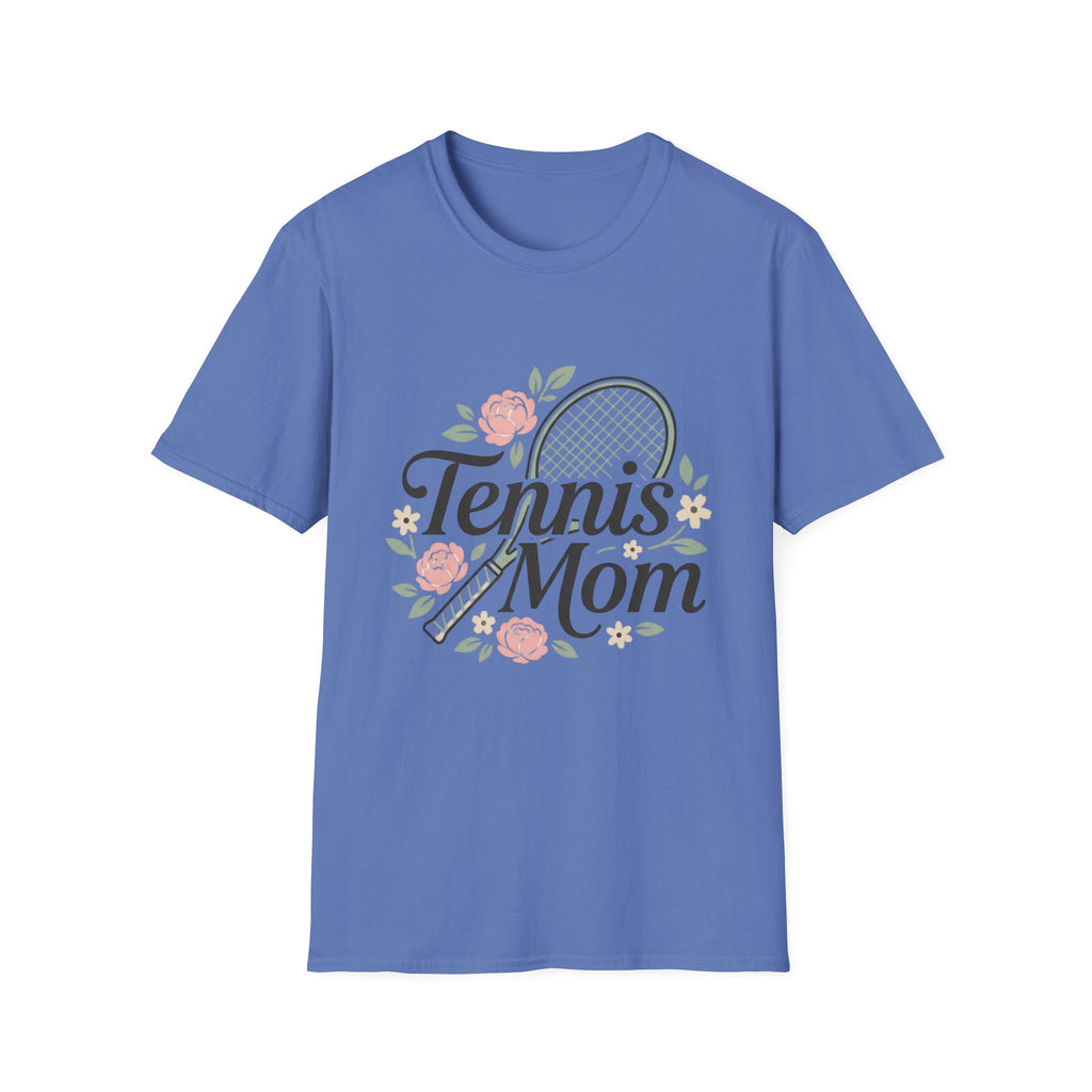 Tennis Mom Shirt — Floral Racket Design