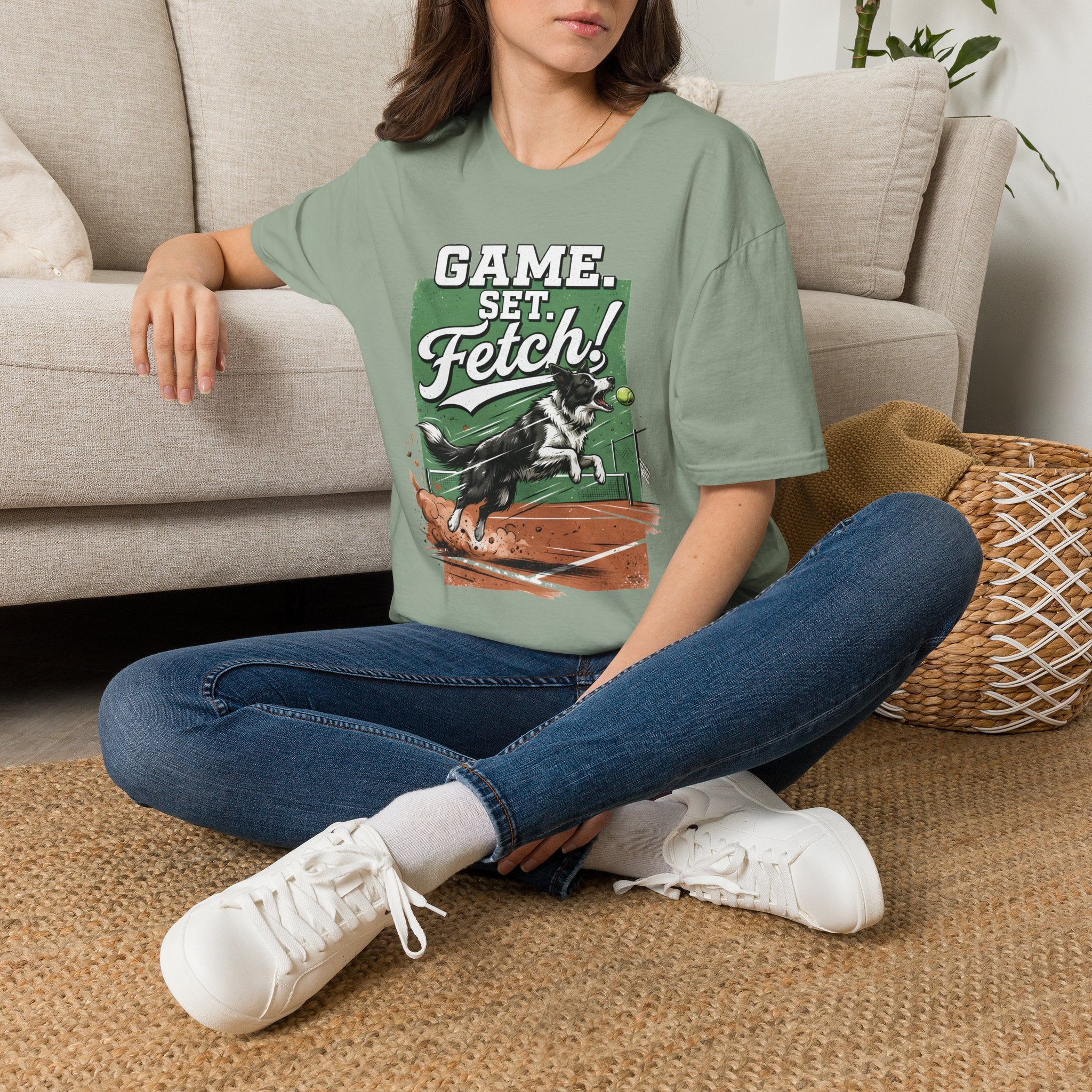 Game, Set, Fetch! Tennis Dog T-Shirt — Funny Pet Lover Athletic Tee