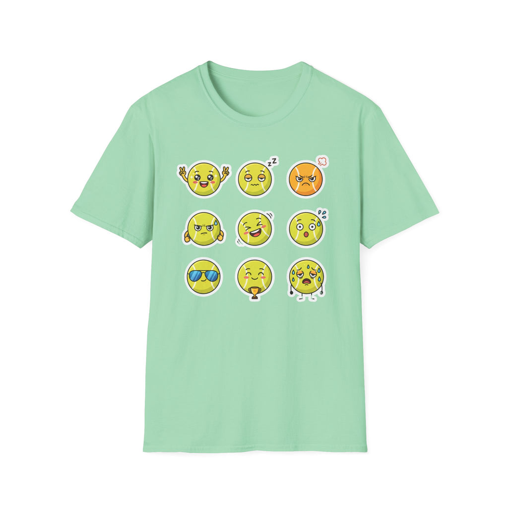 Emoji Faces T-Shirt — Cute & Funny Mood Grid Graphic Tee