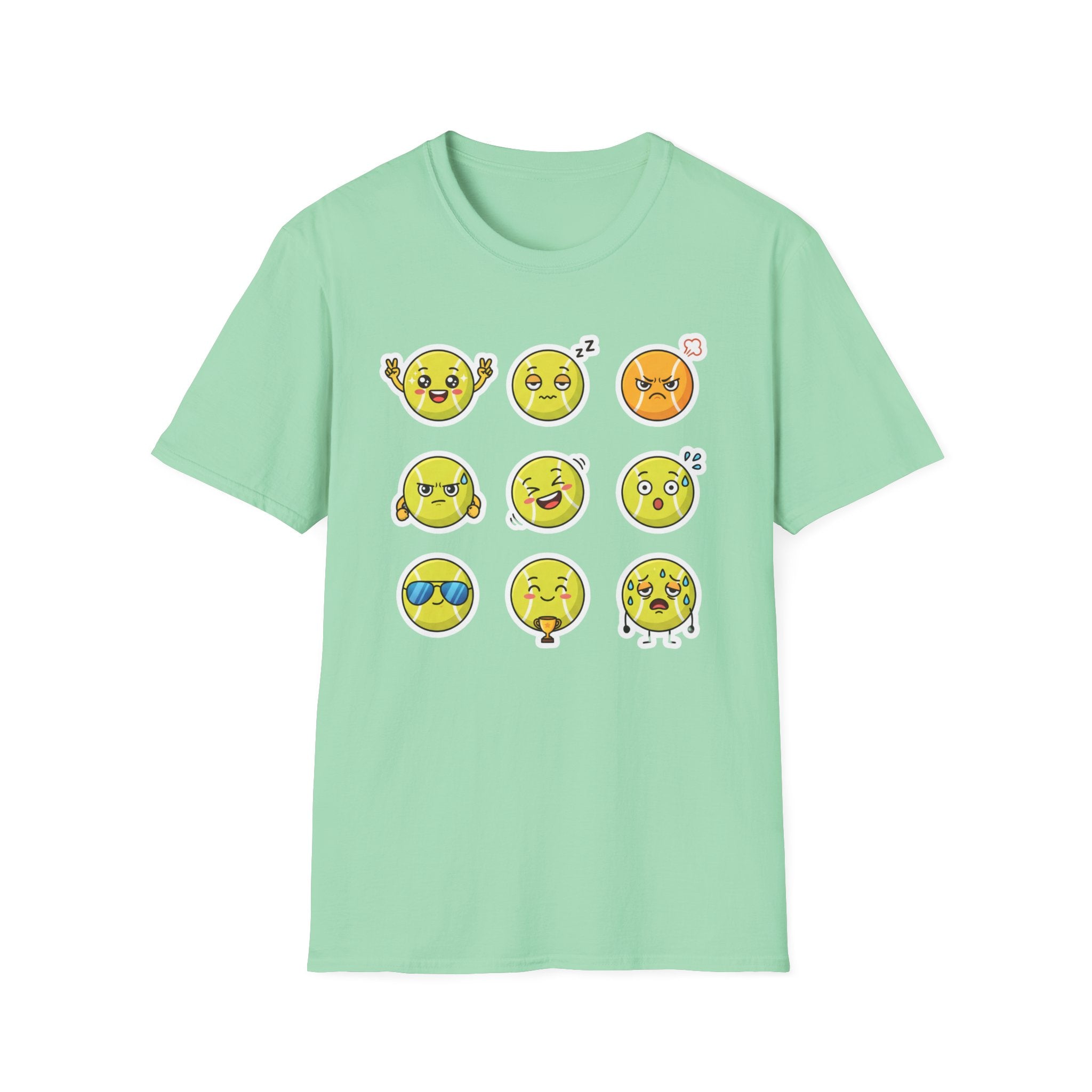 Emoji Faces T-Shirt — Cute & Funny Mood Grid Graphic Tee