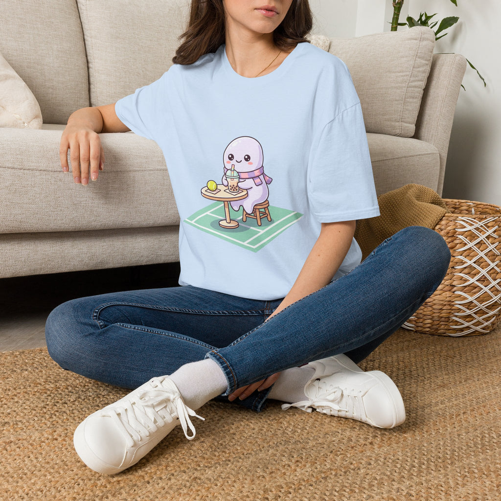 Cute Seal Cafe T-Shirt — Kawaii Sea Otter Drinking Bubble Tea