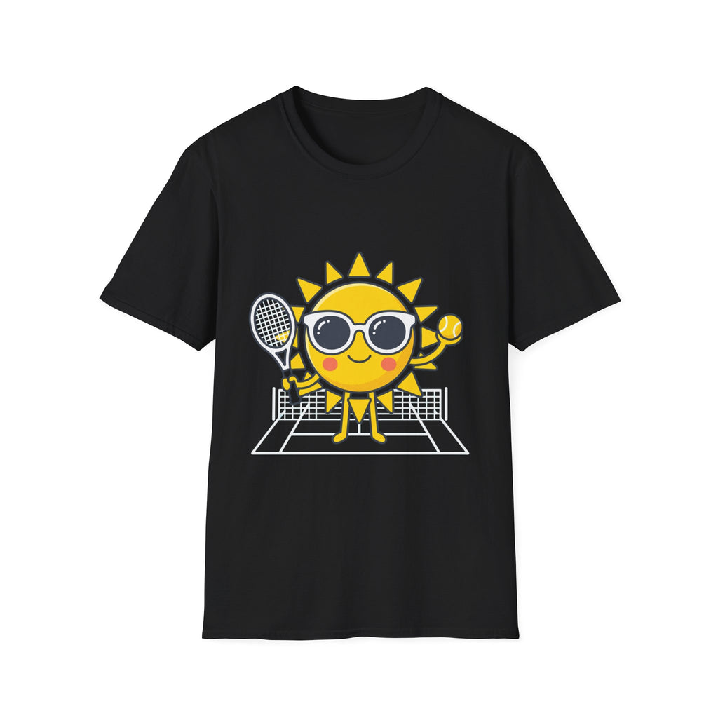 Sunshine Tennis Tee — Cute Sunglasses Sun Graphic T-Shirt