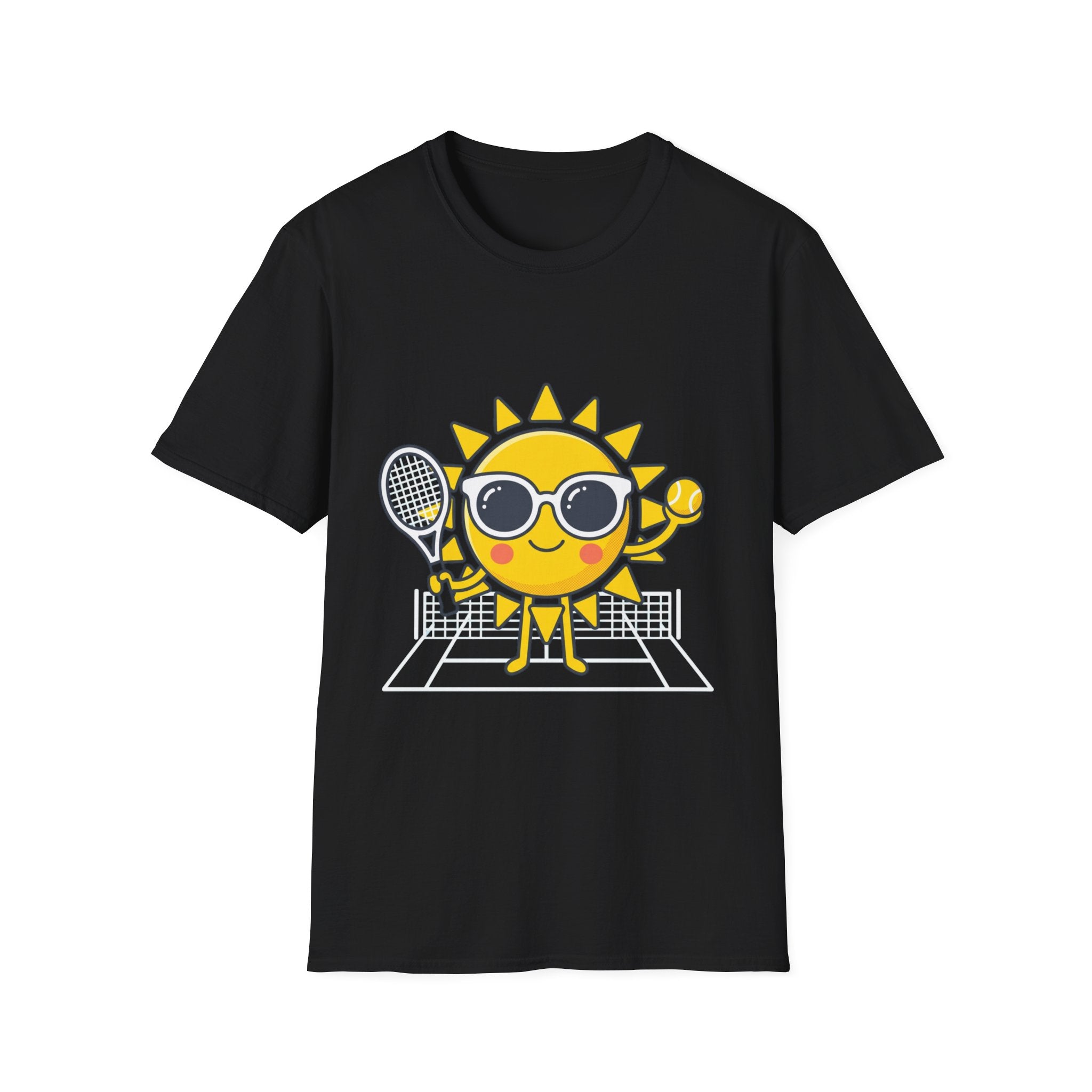 Sunshine Tennis Tee — Cute Sunglasses Sun Graphic T-Shirt