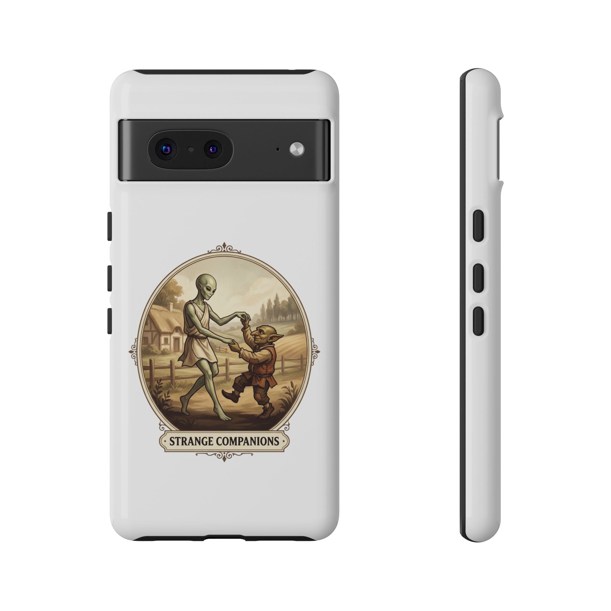 Phone Case — Vintage 'Strange Companions' Alien & Child Illustration