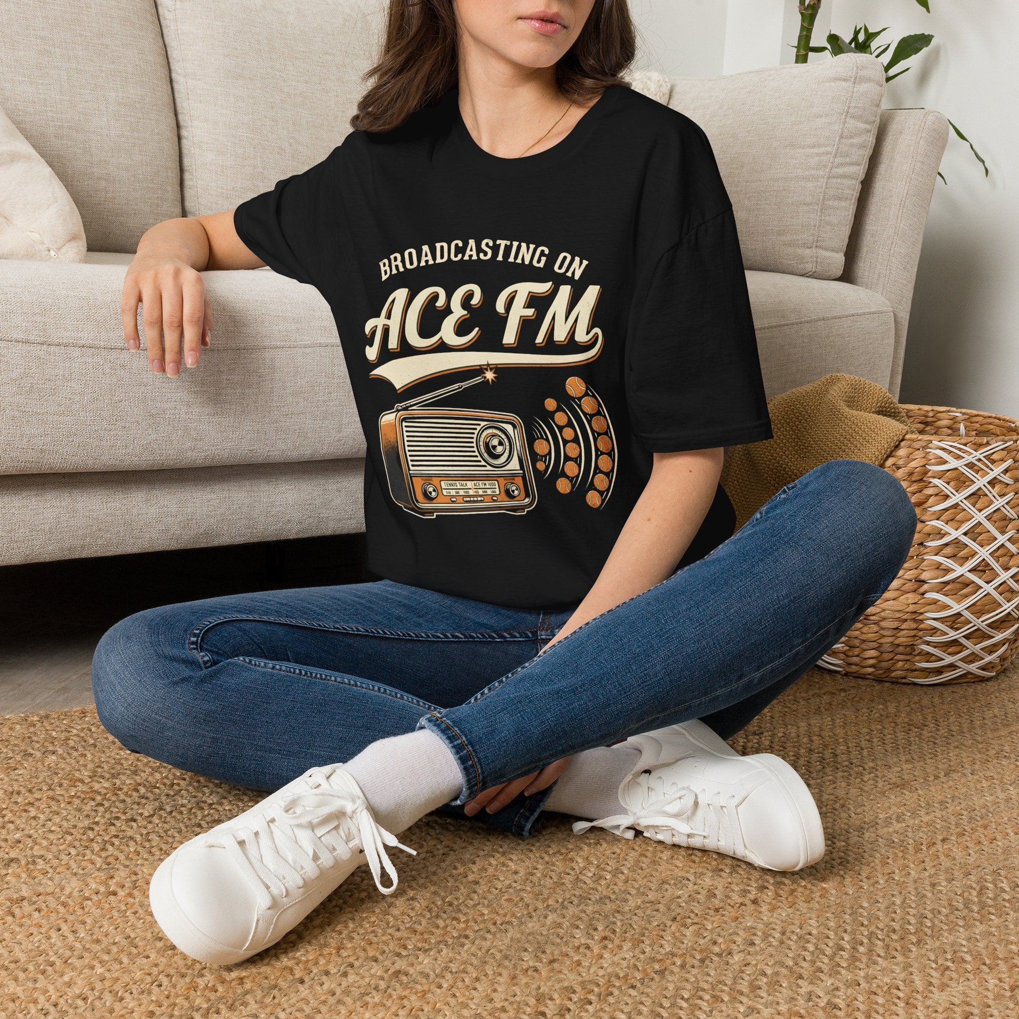 Broadcasting on ACE FM Retro Radio T-Shirt — Vintage Music Station Tee