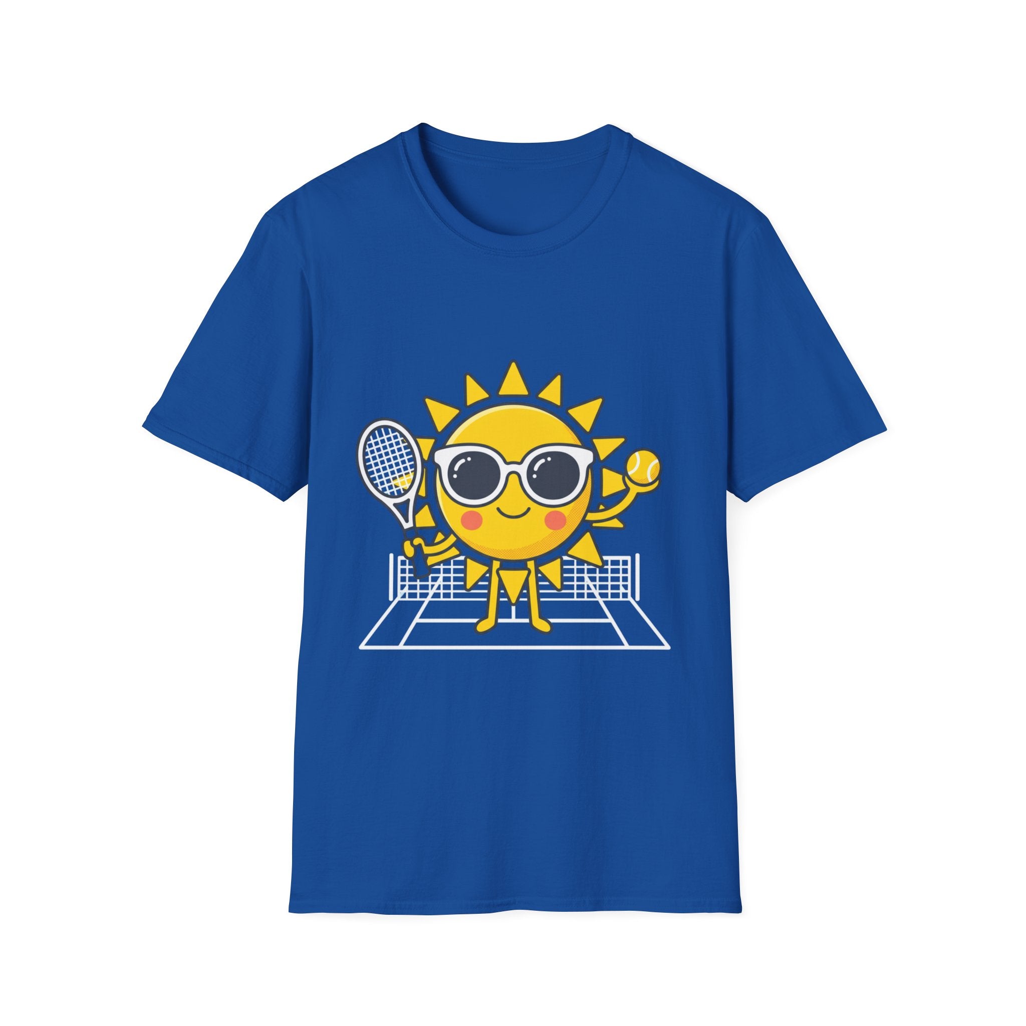 Sunshine Tennis Tee — Cute Sunglasses Sun Graphic T-Shirt