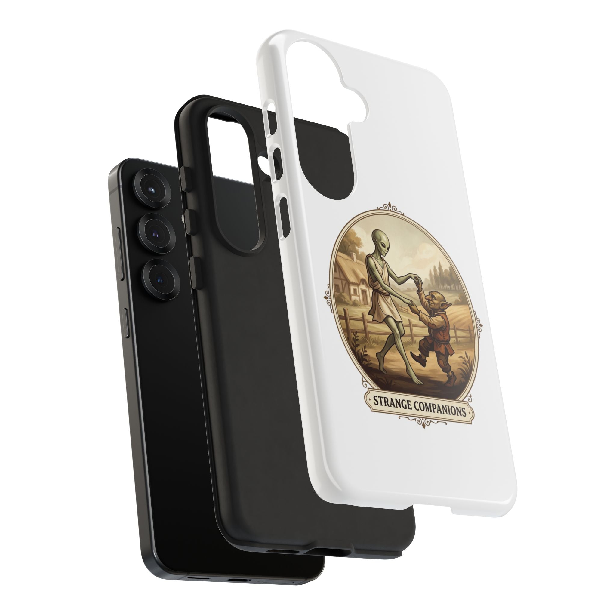 Phone Case — Vintage 'Strange Companions' Alien & Child Illustration