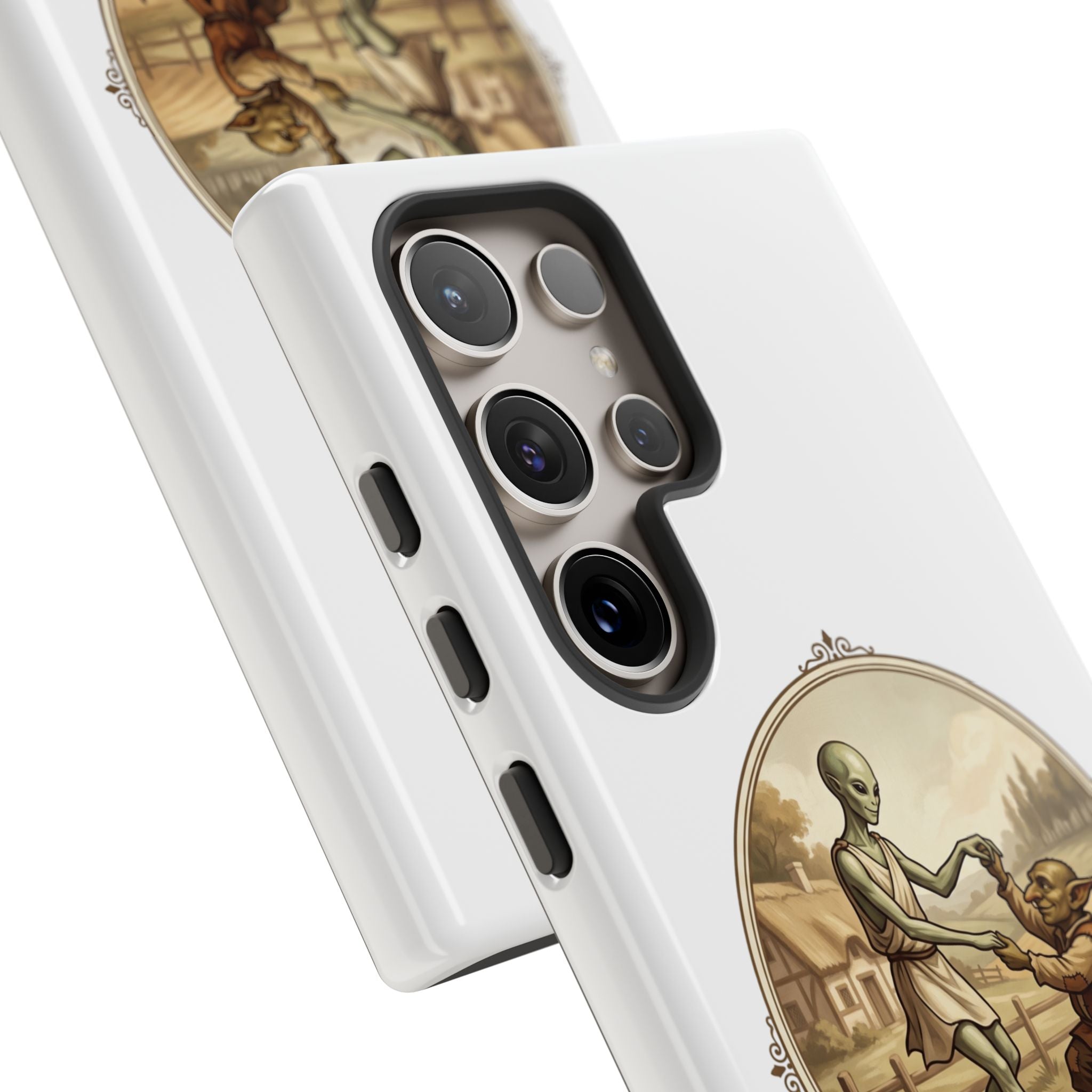 Phone Case — Vintage 'Strange Companions' Alien & Child Illustration