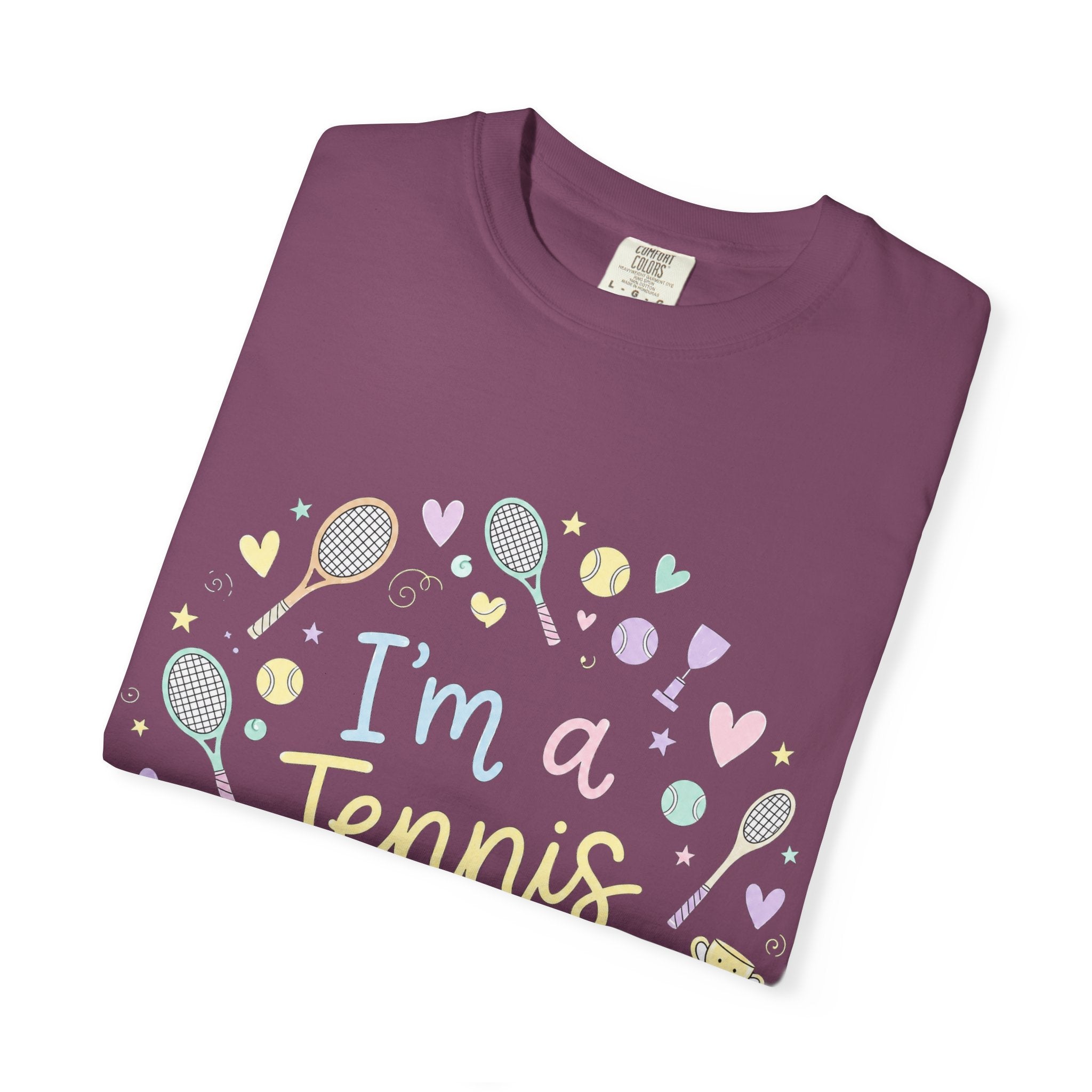 I'm a Tennis Addict T‑Shirt — Cute Pastel Tennis Graphic Tee for Players & Fans