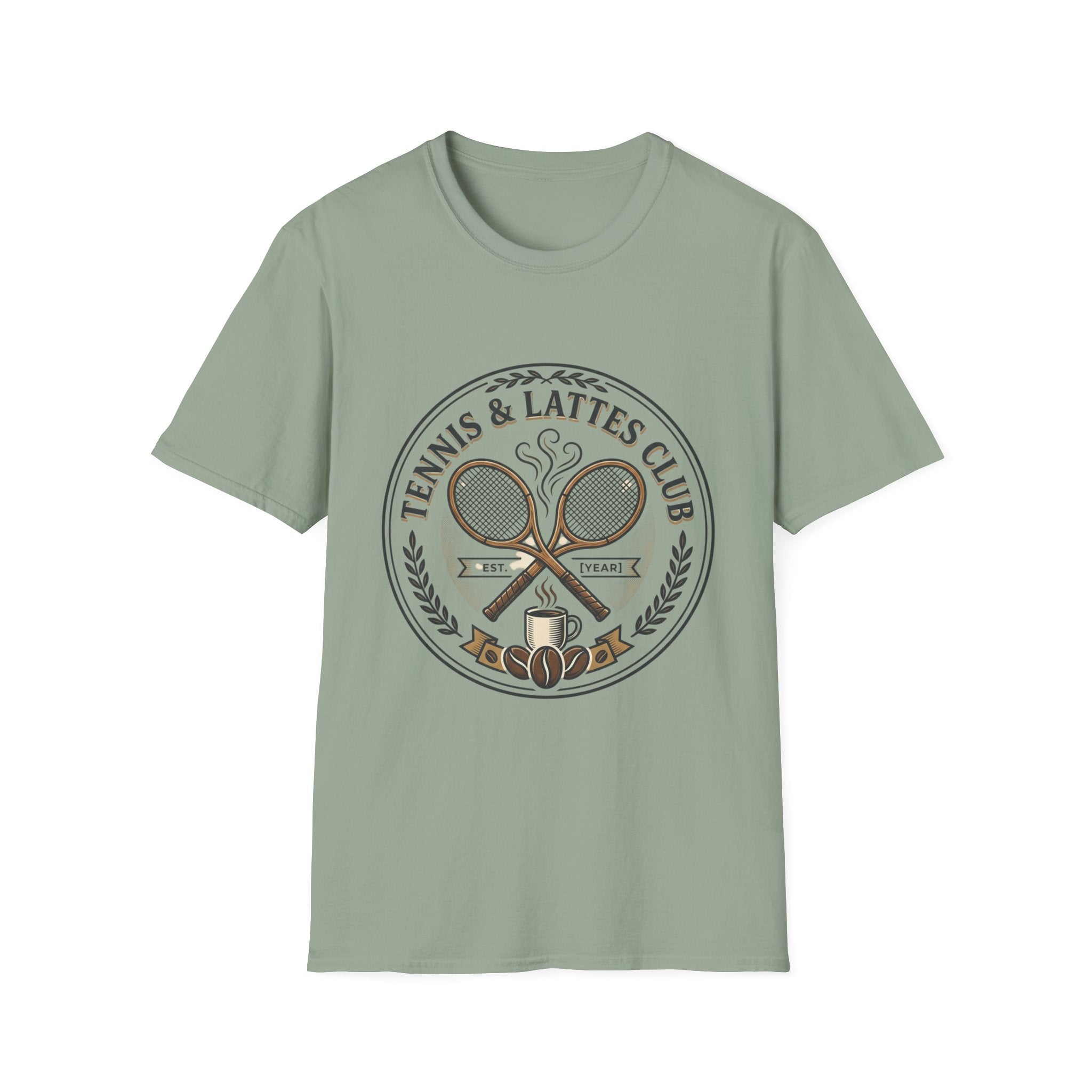 Tennis & Lattes Club Graphic Tee — Vintage Tennis & Coffee Crew