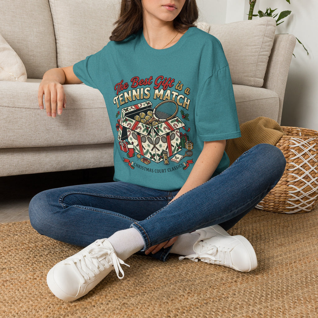 T-Shirt — “The Best Gift Is a Tennis Match” Vintage Tennis Graphic Tee