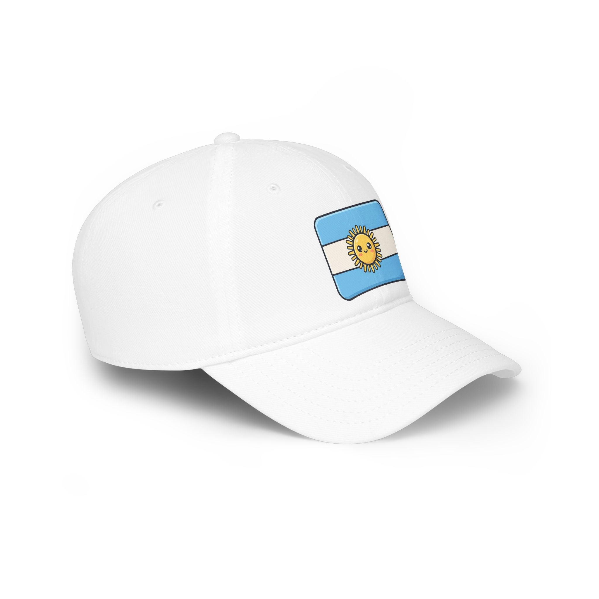 Argentina Sun Flag Baseball Cap — Low Profile Red Hat