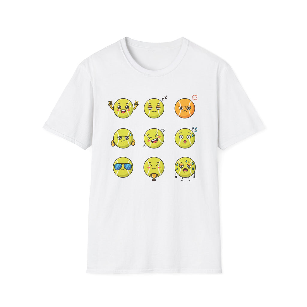 Emoji Faces T-Shirt — Cute & Funny Mood Grid Graphic Tee