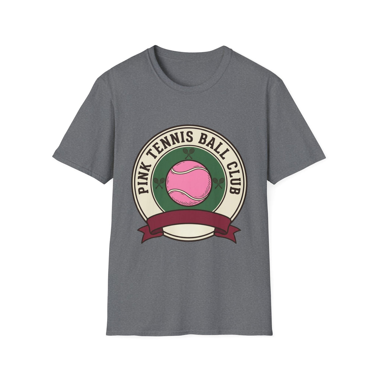T-Shirt — Pink Tennis Ball Club Vintage Logo Tee