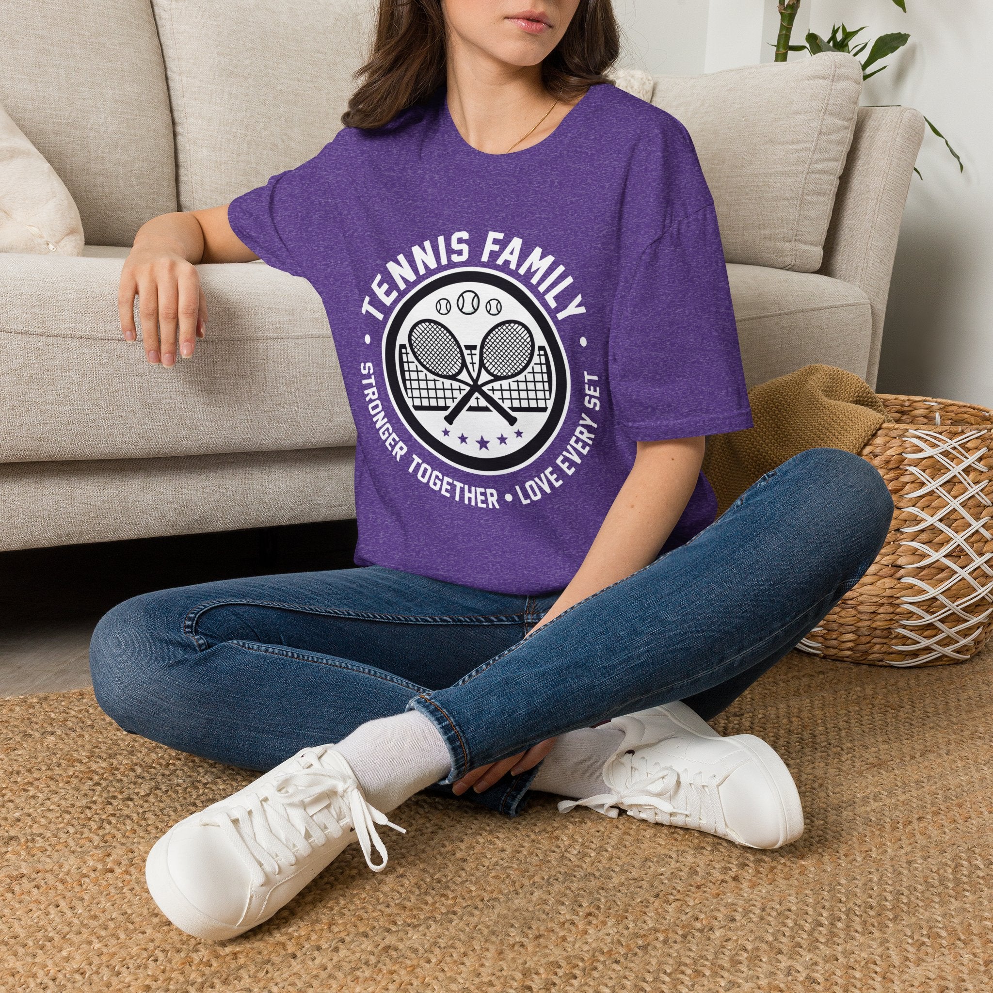 Tennis Family T-Shirt — “Stronger Together • Love Every Set” Sports Tee
