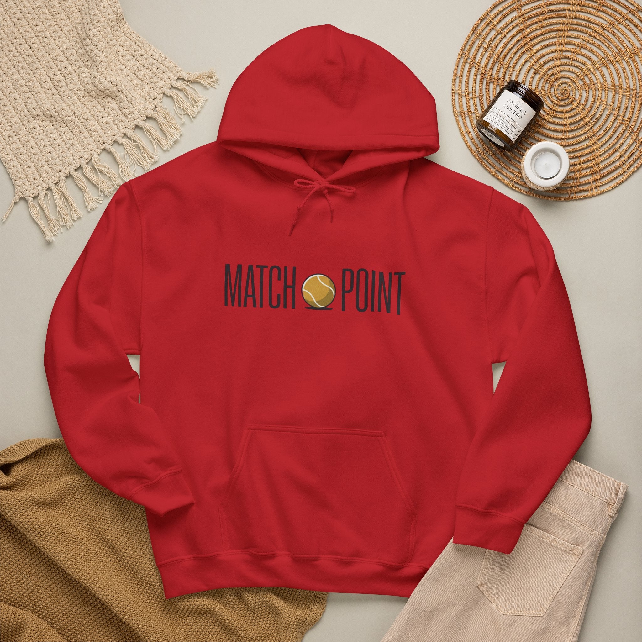Match Point Tennis Hoodie — 'MATCH POINT' Graphic Pullover