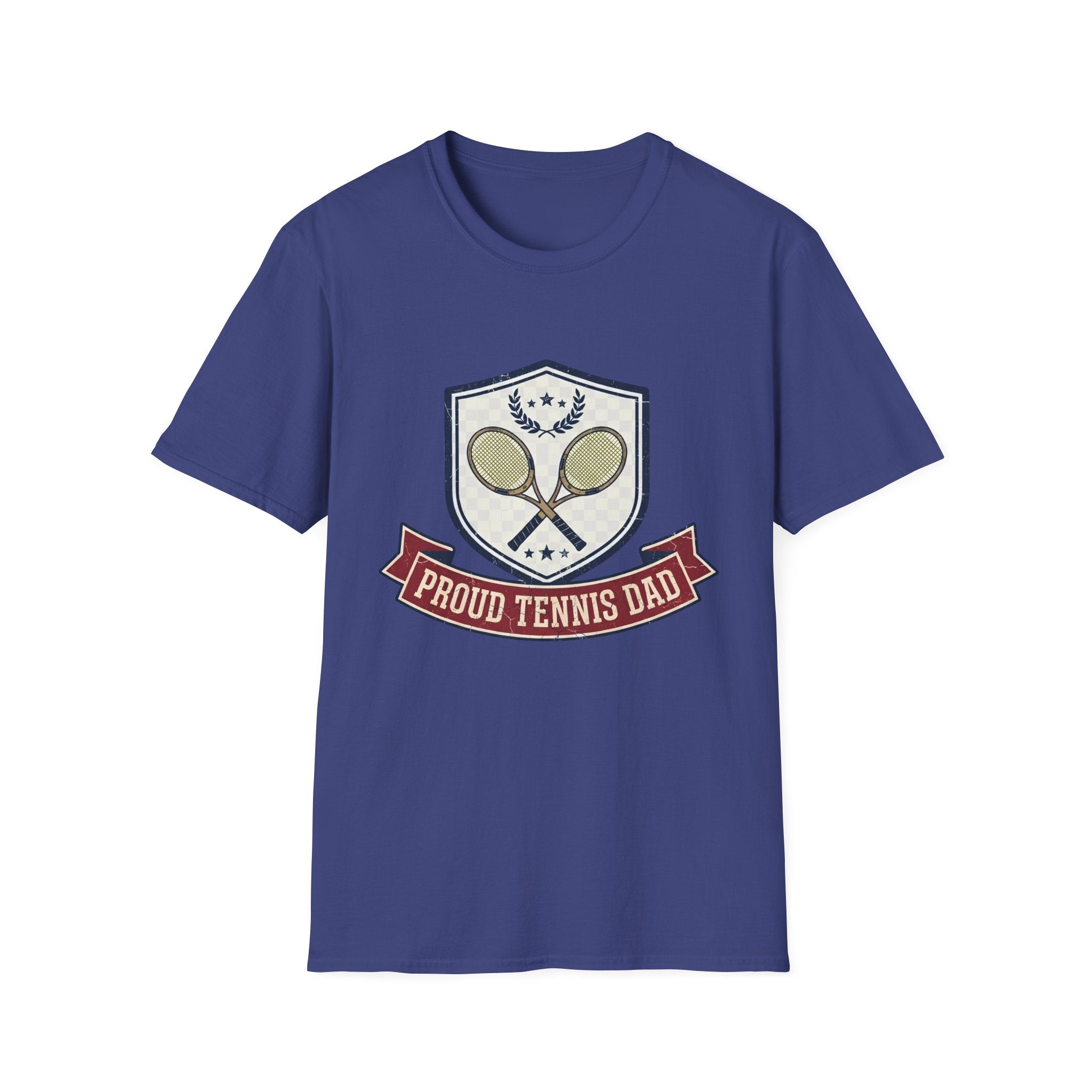 Proud Tennis Dad T-Shirt — Vintage Tennis Crest Tee