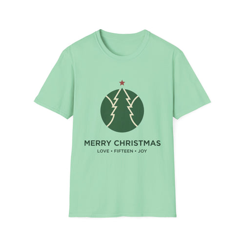 Christmas Tree Circle T-Shirt — "Merry Christmas" Holiday Tee
