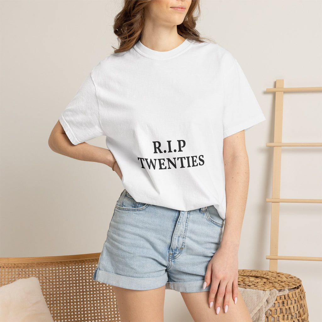 R.I.P. Twenties T-Shirt — Funny 30th Birthday Shirt, Turning 30 Retirement of Your Twenties Tee