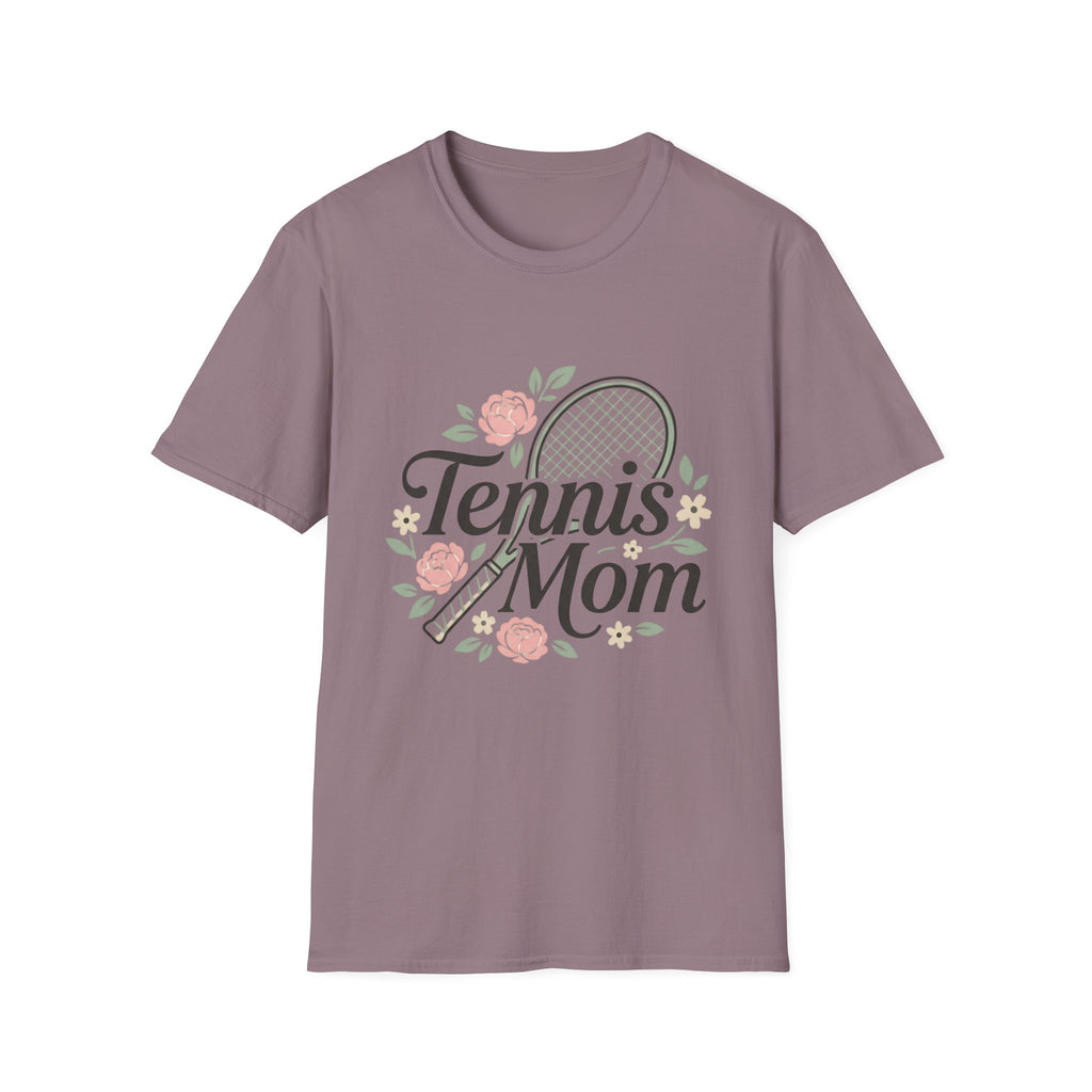 Tennis Mom Shirt — Floral Racket Design