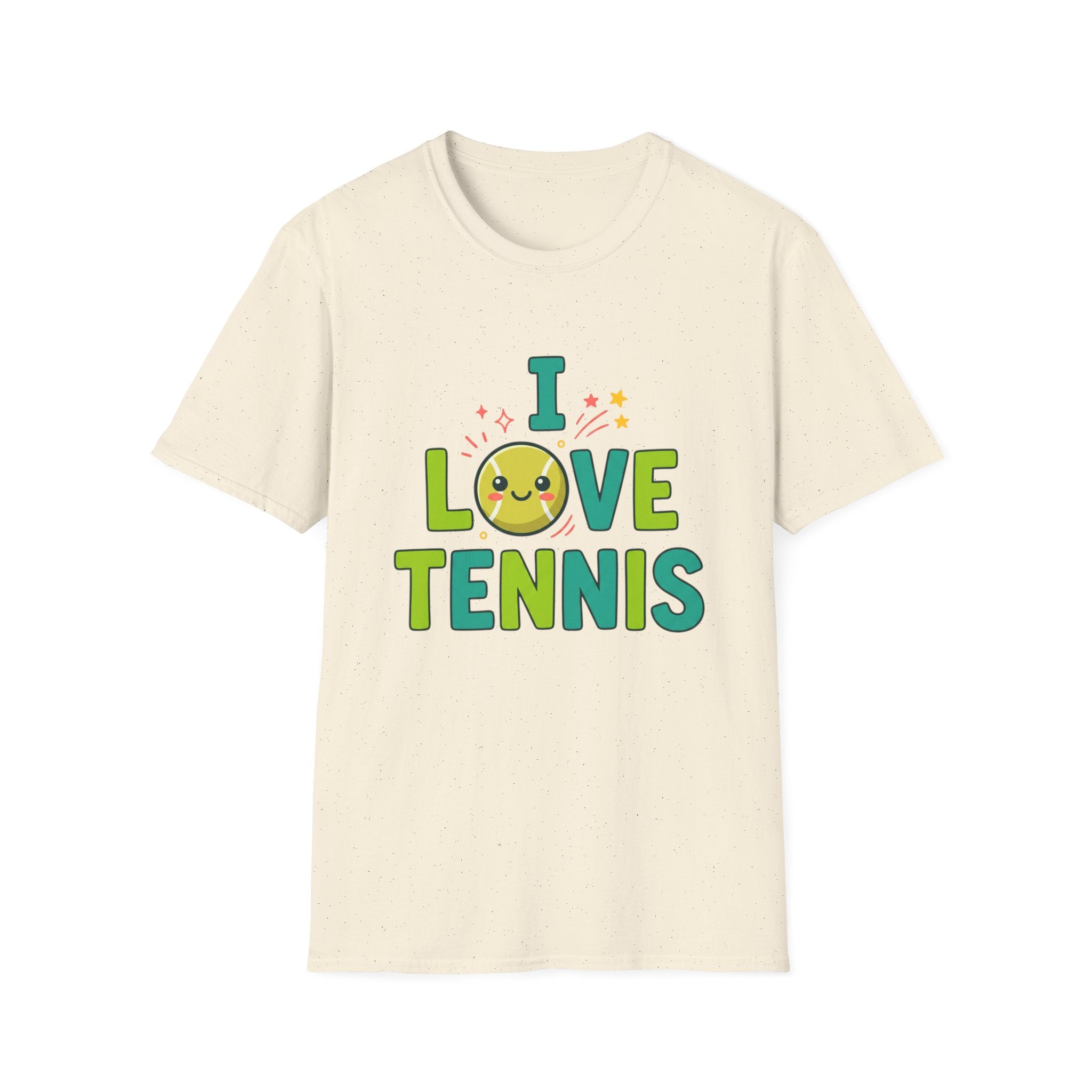 I Love Tennis T-Shirt — Cute Smiley Tennis Ball Tee for Players & Fans