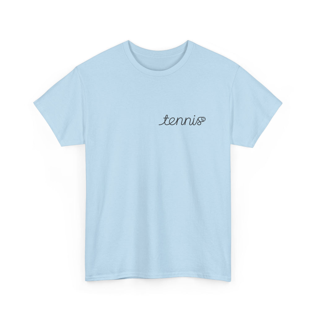 Tennis Serve Line Art Tee — Minimalist Tennis T-Shirt