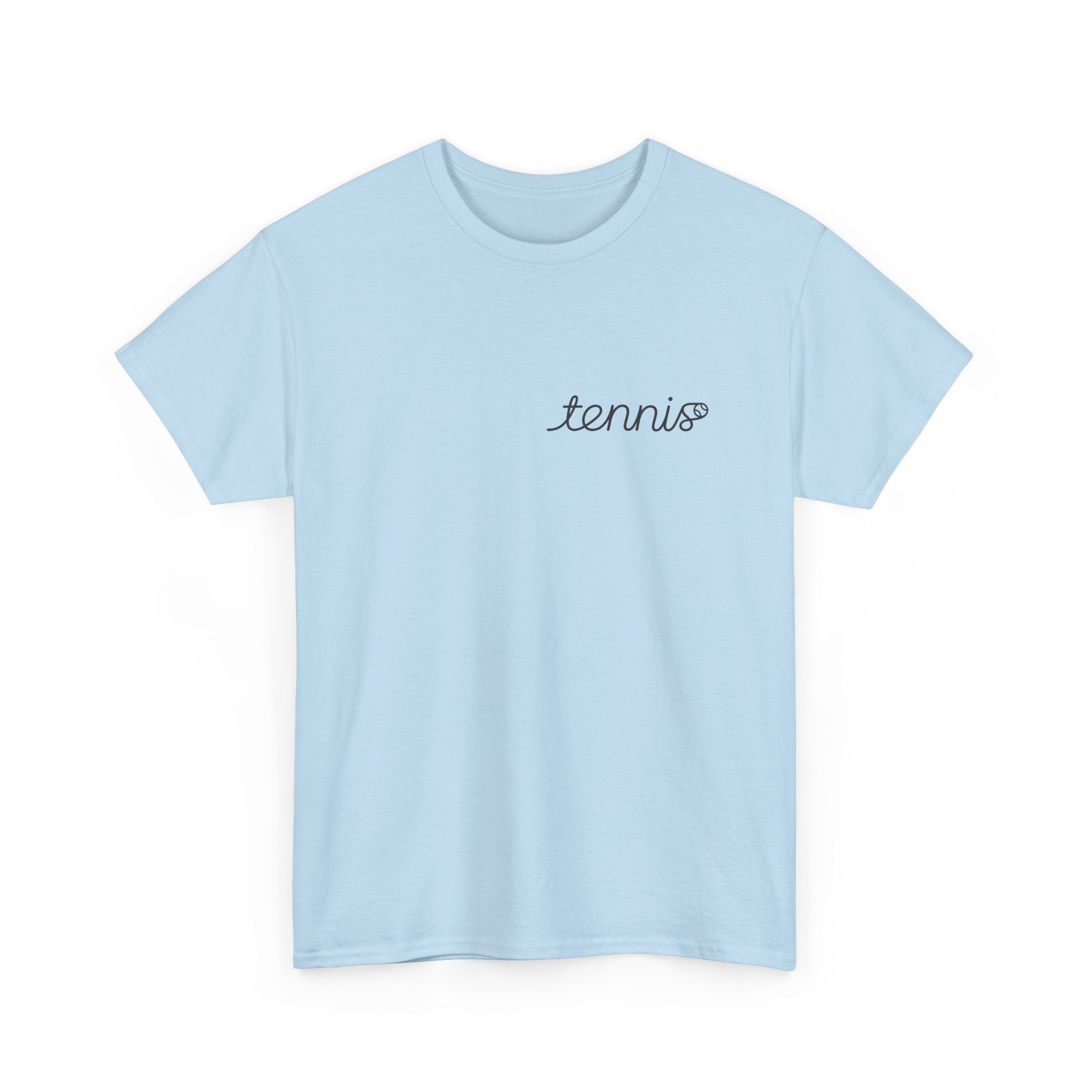 Tennis Serve Line Art Tee — Minimalist Tennis T-Shirt