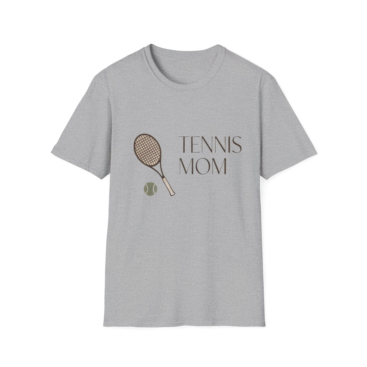 Tennis Mom T-Shirt — Minimal Racket & Ball Graphic