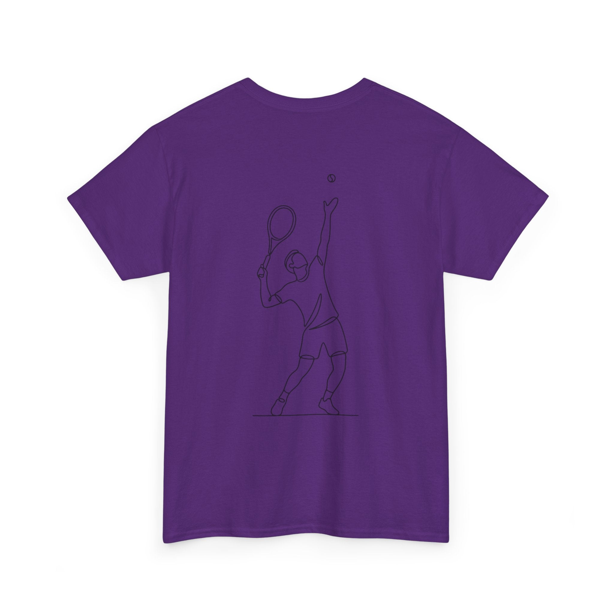 Tennis Serve Line Art Tee — Minimalist Tennis T-Shirt