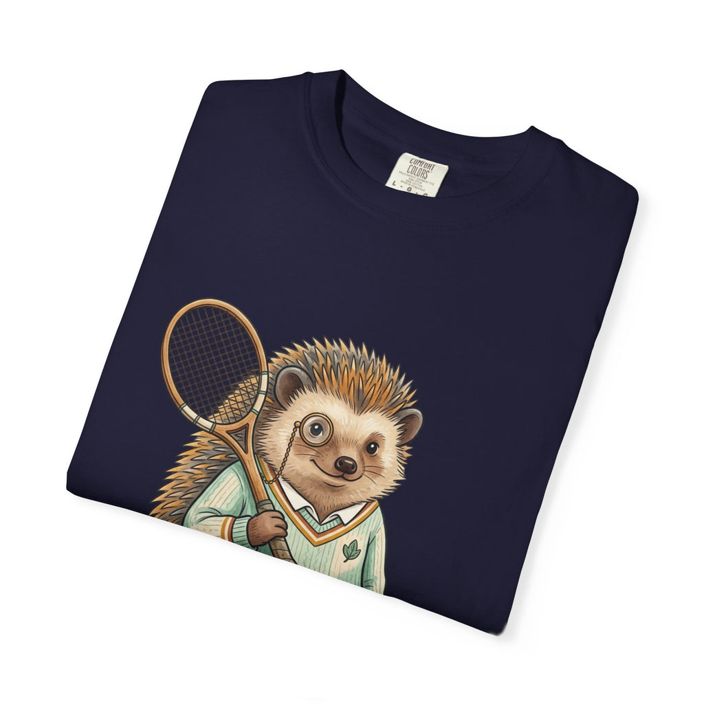Hedgehog Tennis Player T‑Shirt — Cute Vintage Sports Animal Tee