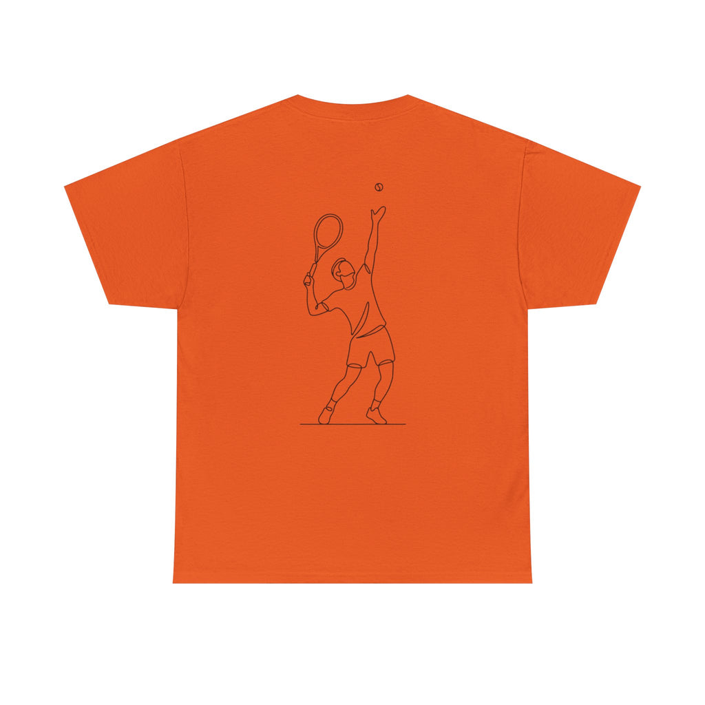 Tennis Serve Line Art Tee — Minimalist Tennis T-Shirt